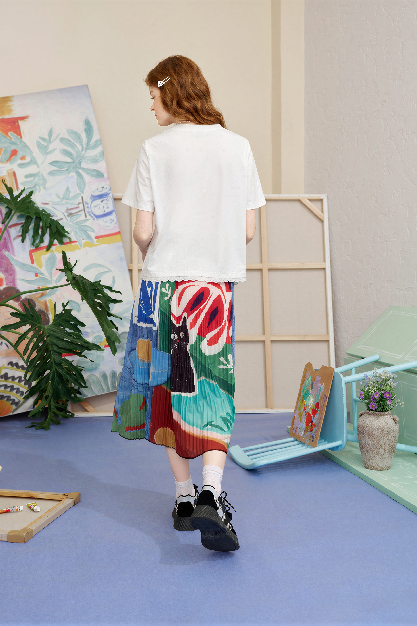 Art-Inspired A-Line Designer Skirt