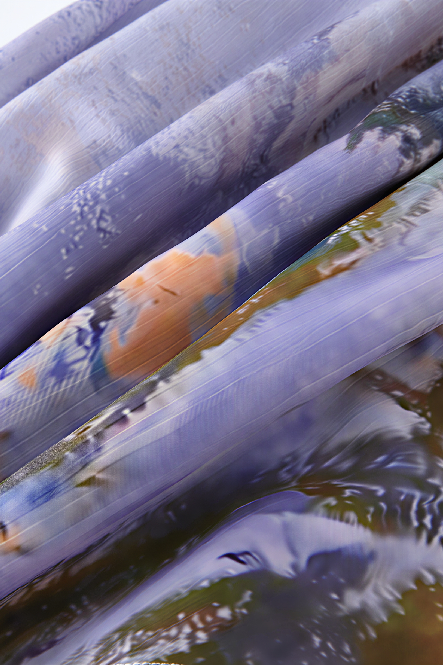 Monet-Inspired Vintage Printed  Purple Skirt