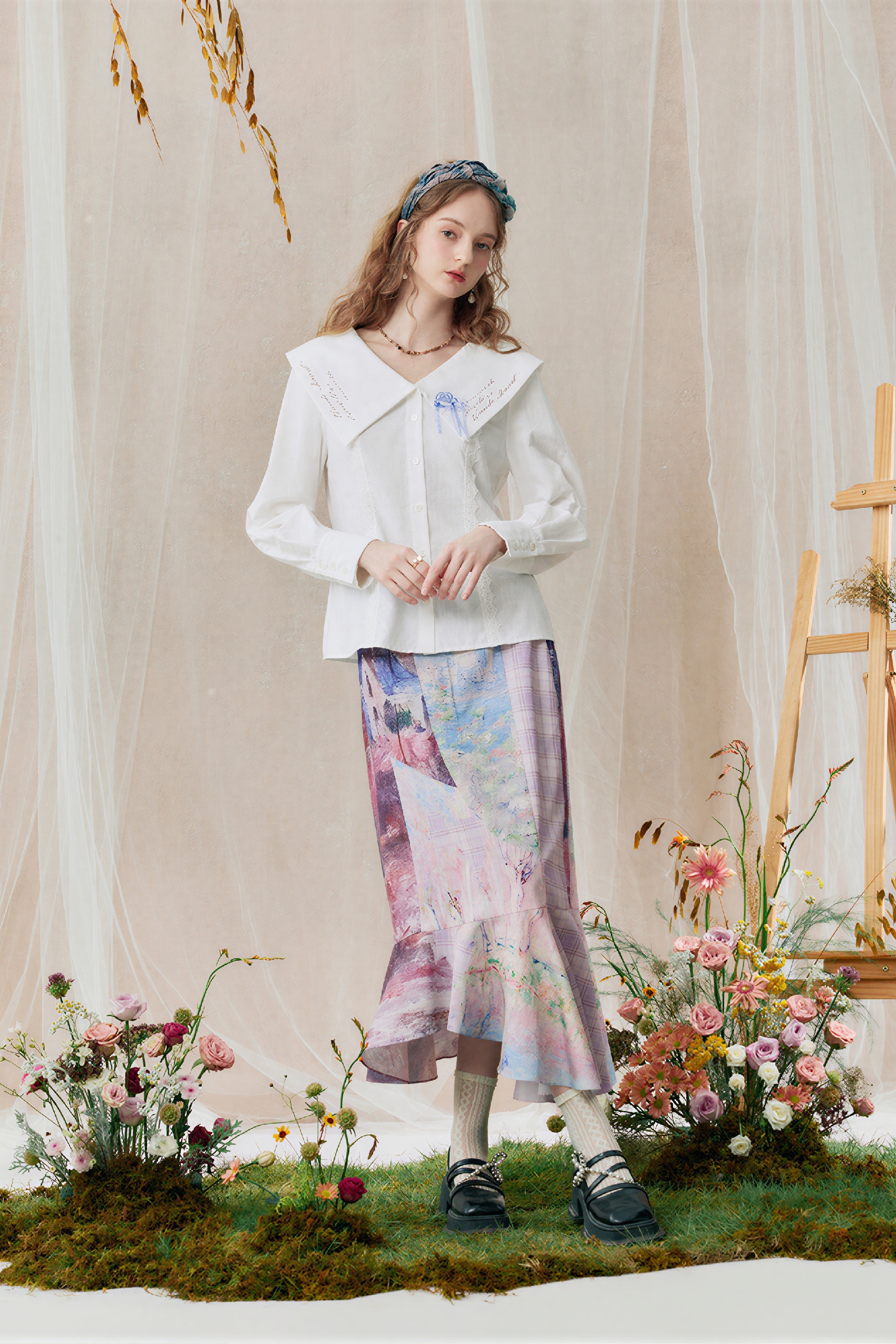 Artistic Designer Midi Skirt