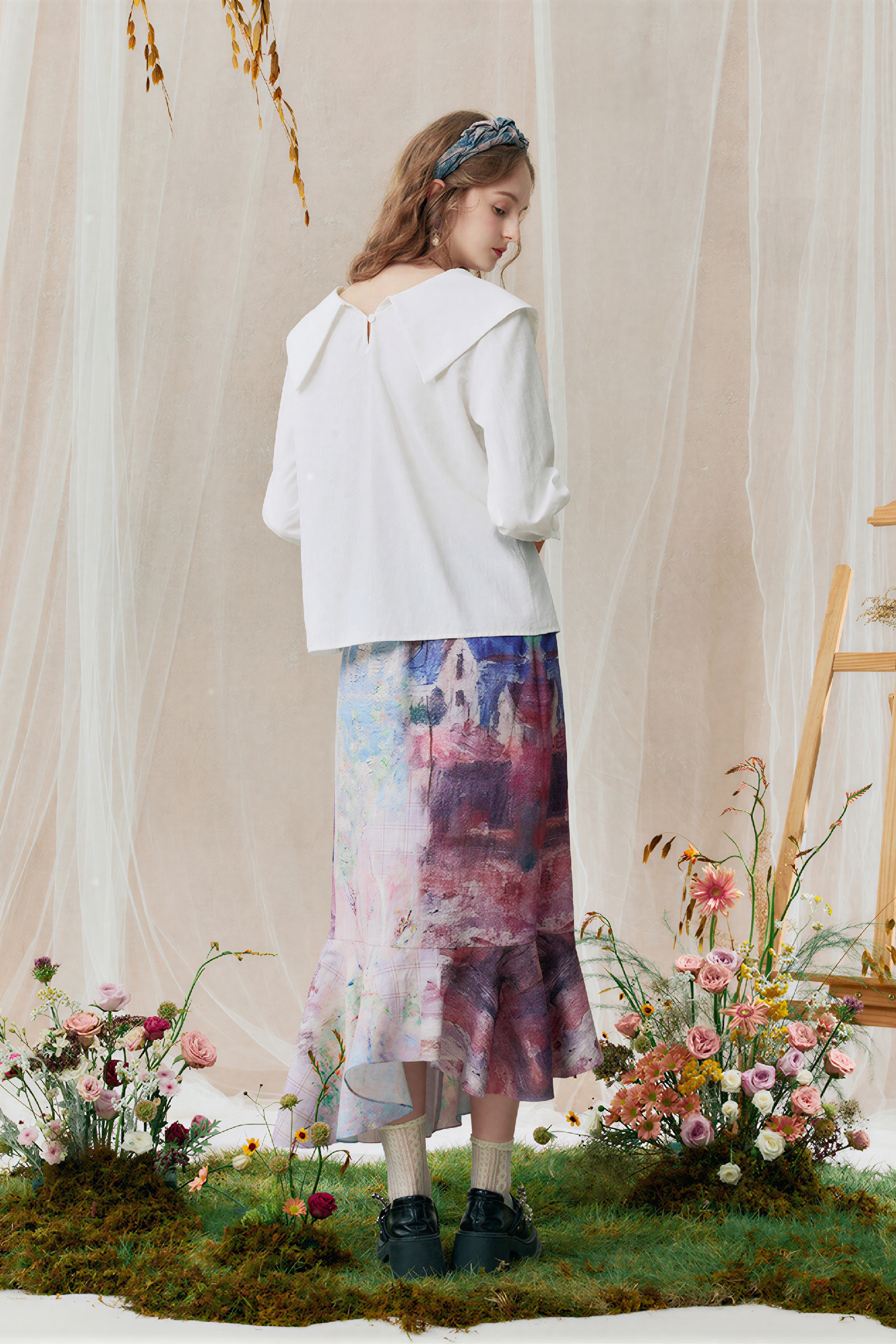 Artistic Designer Midi Skirt