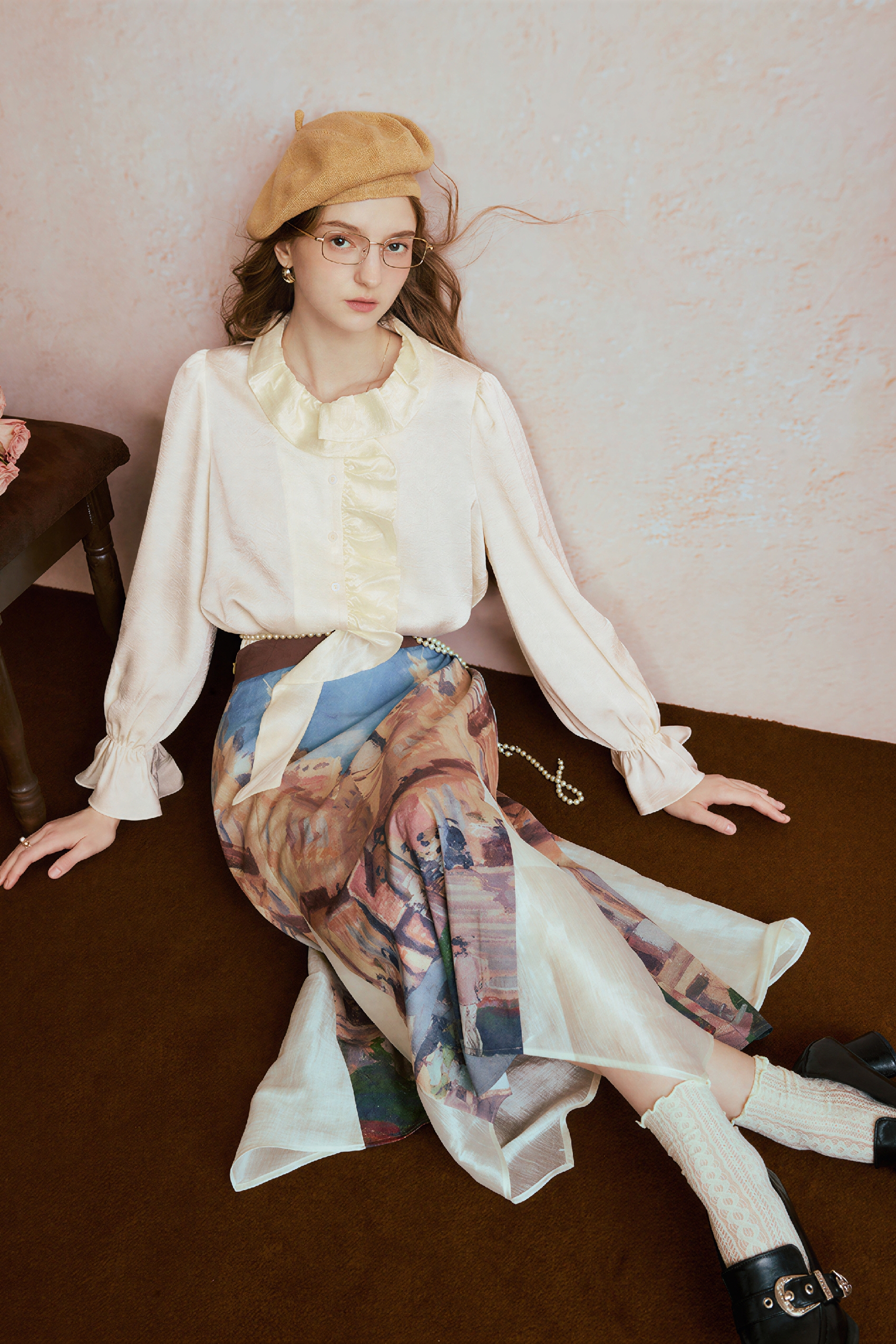 Monet-Inspired Art-Inspired Oil Painting Skirt