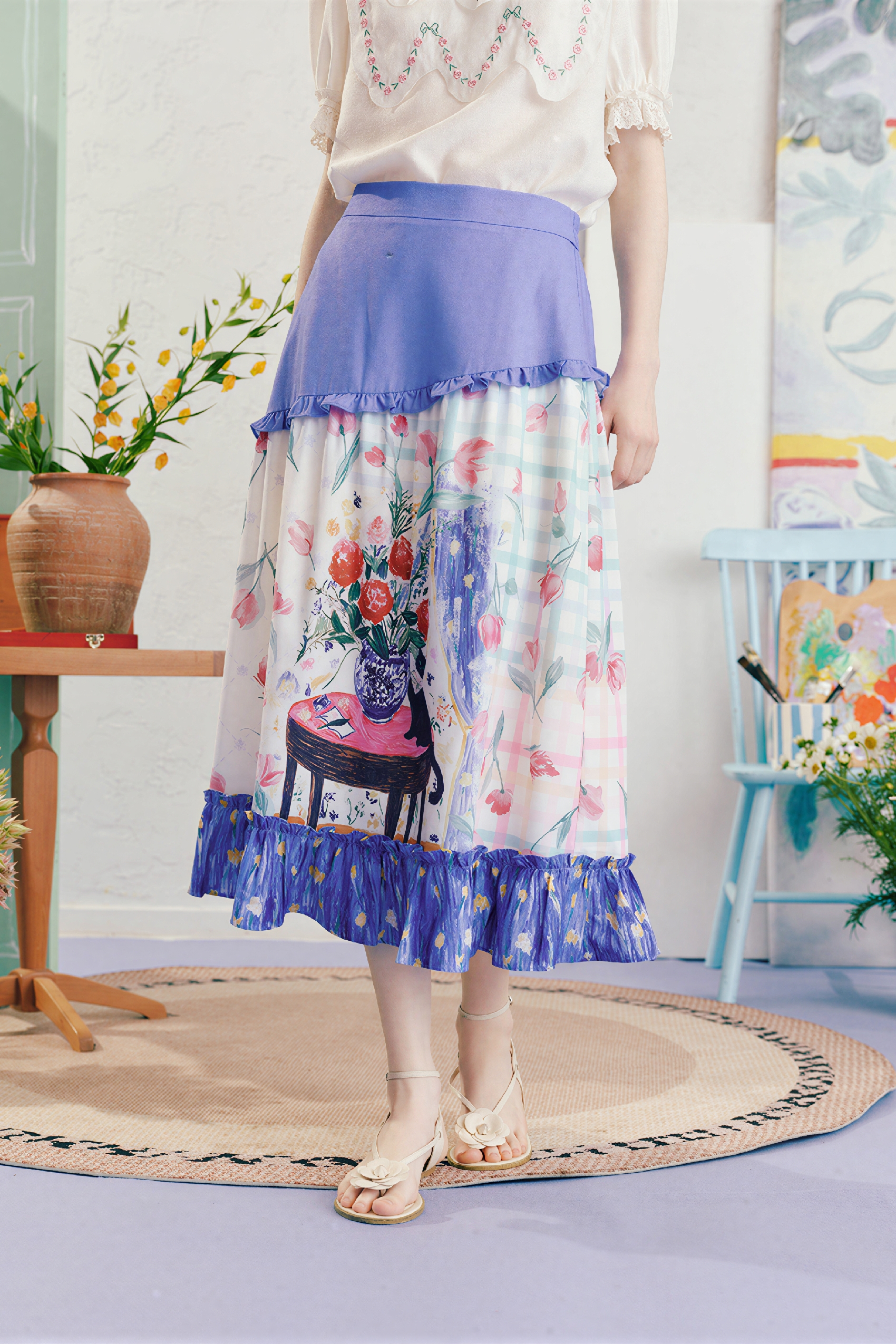 Emerging Artists Series Art-Inspired Elegant Skirt