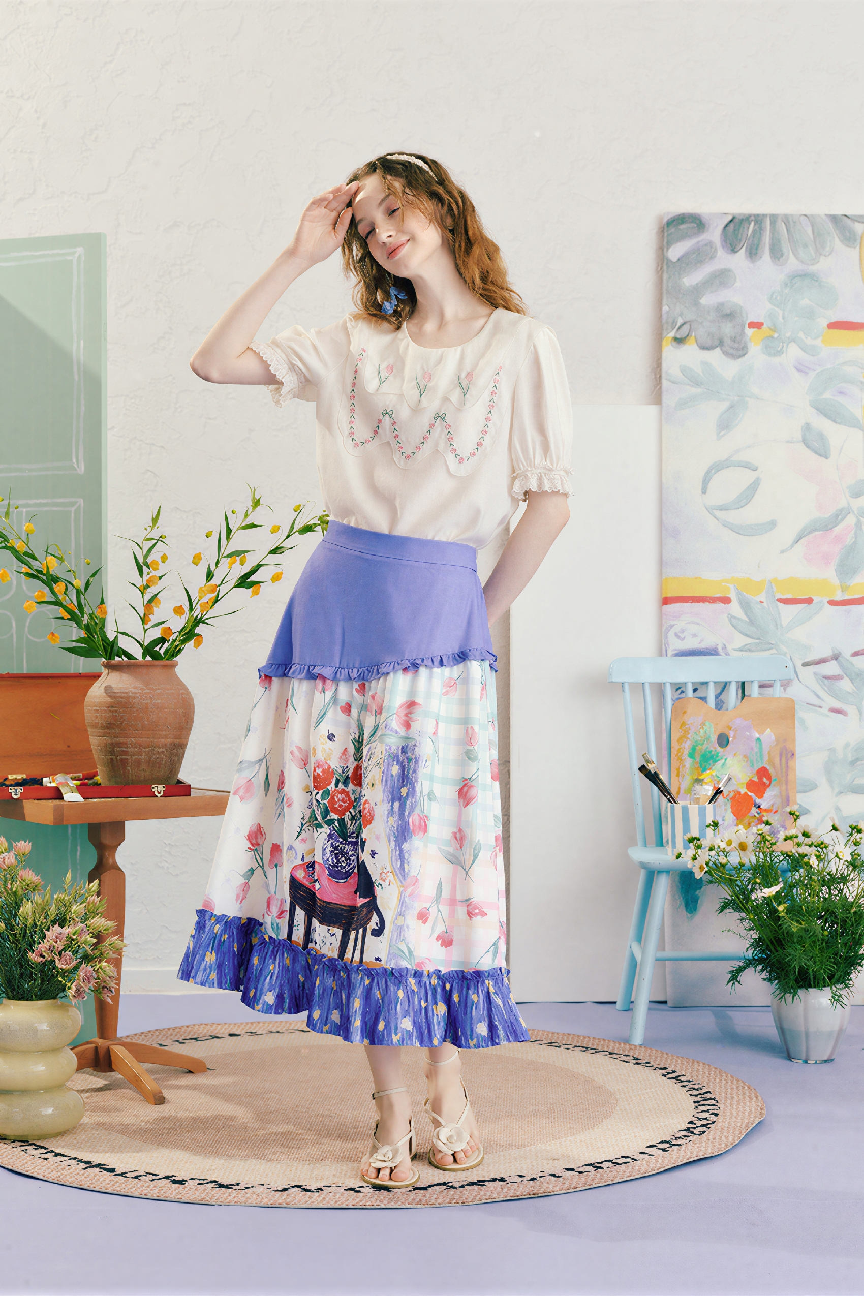 Emerging Artists Series Art-Inspired Elegant Skirt