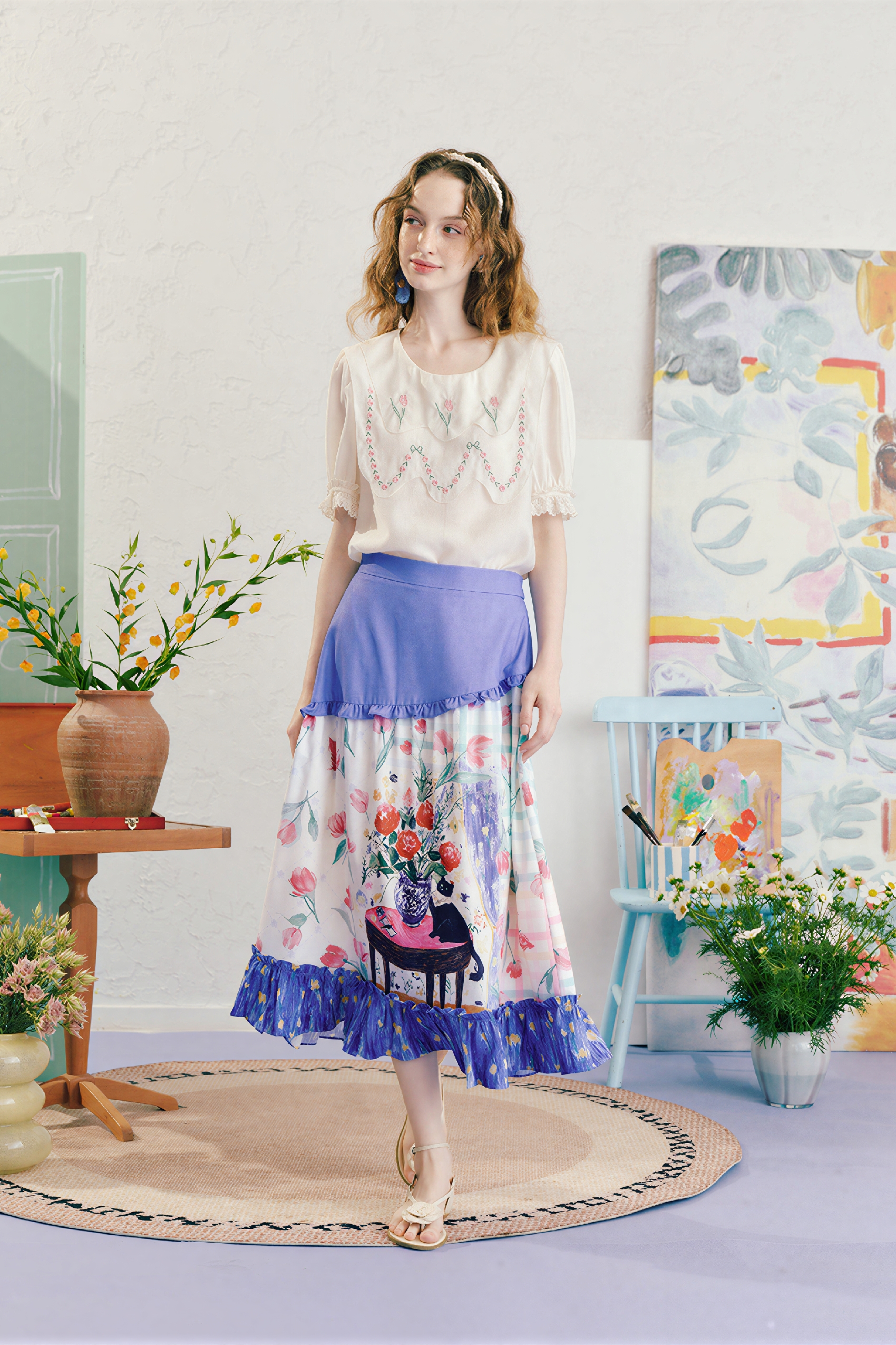 Emerging Artists Series Art-Inspired Elegant Skirt