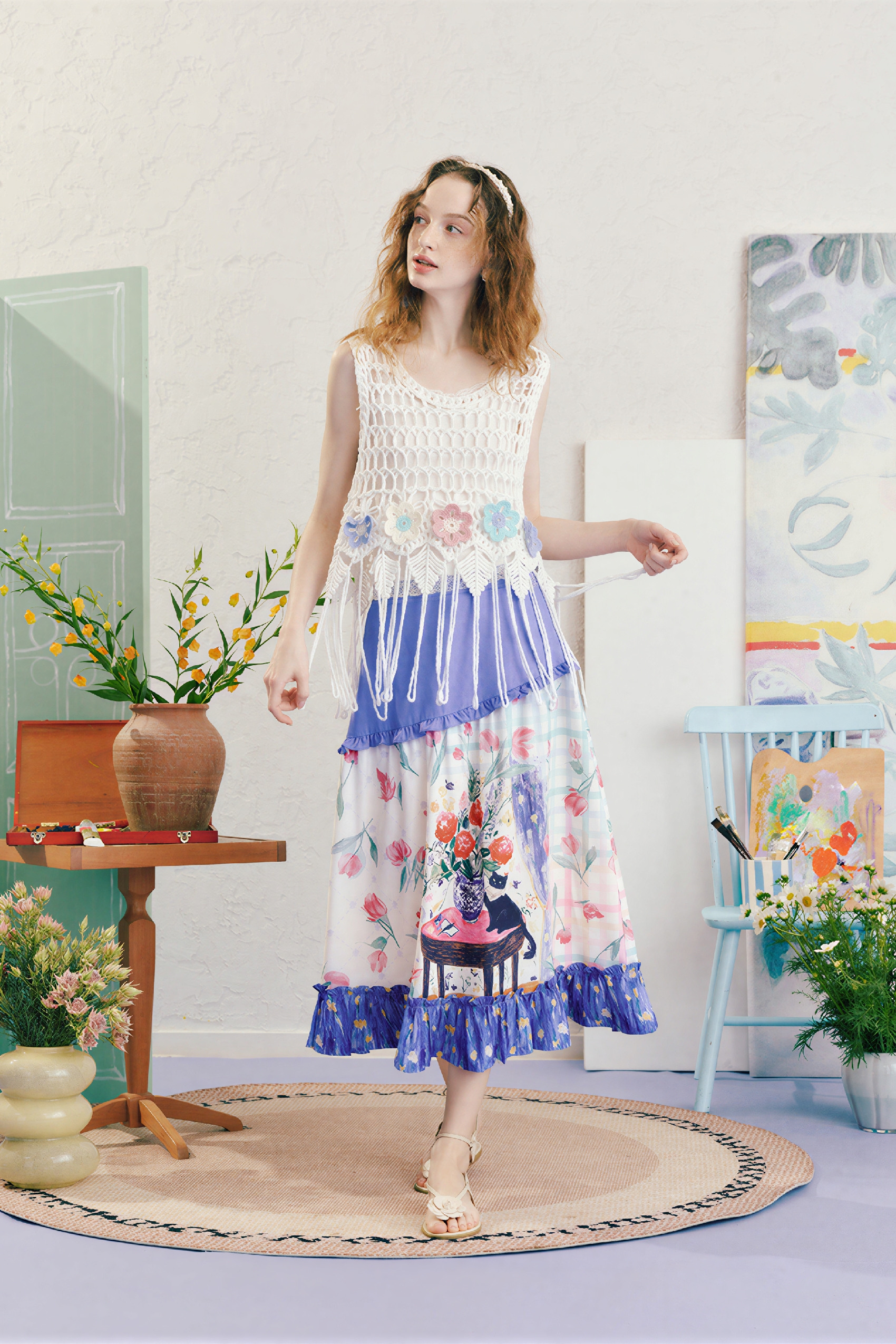 Emerging Artists Series Art-Inspired Elegant Skirt