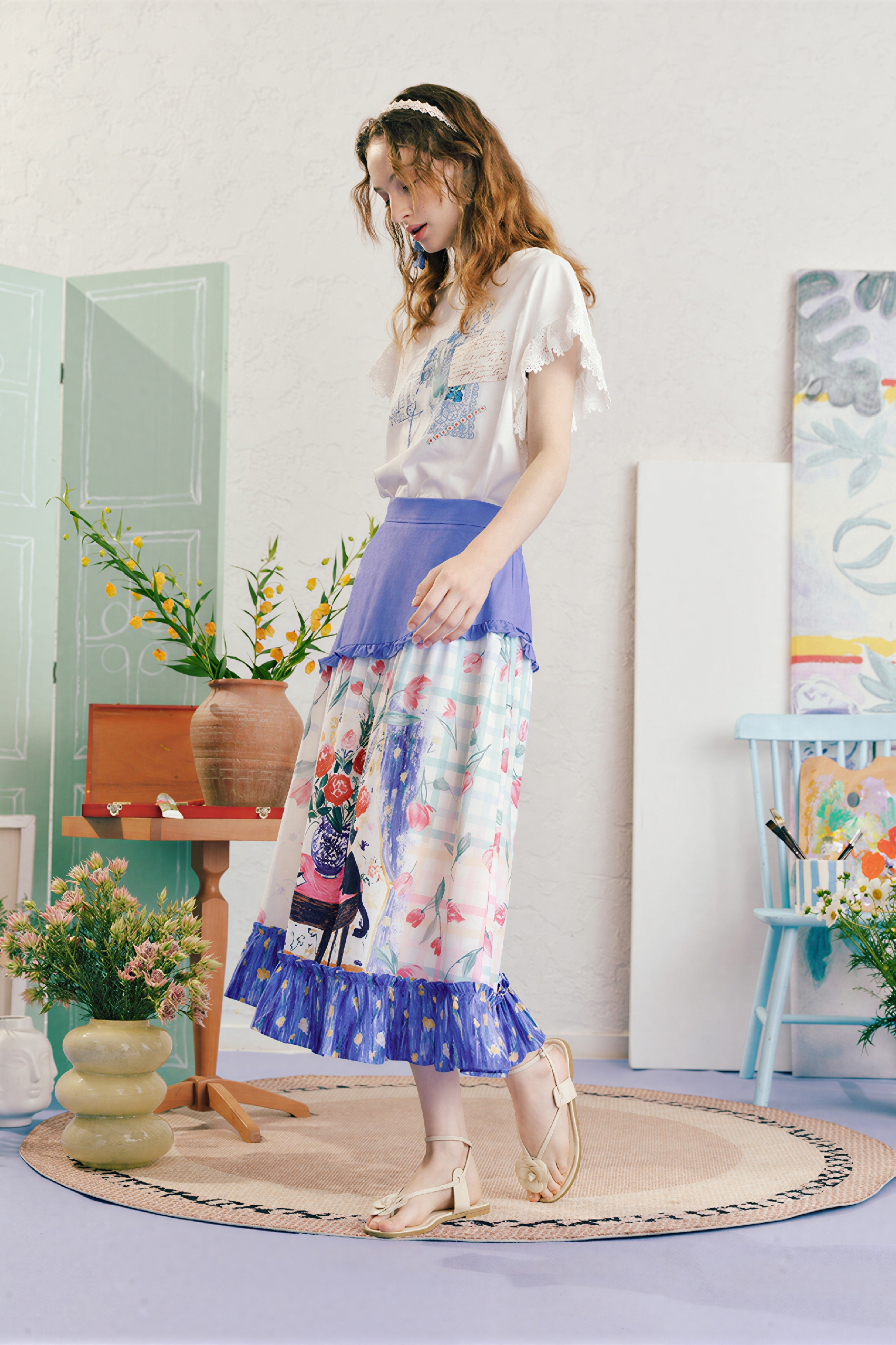 Emerging Artists Series Art-Inspired Elegant Skirt