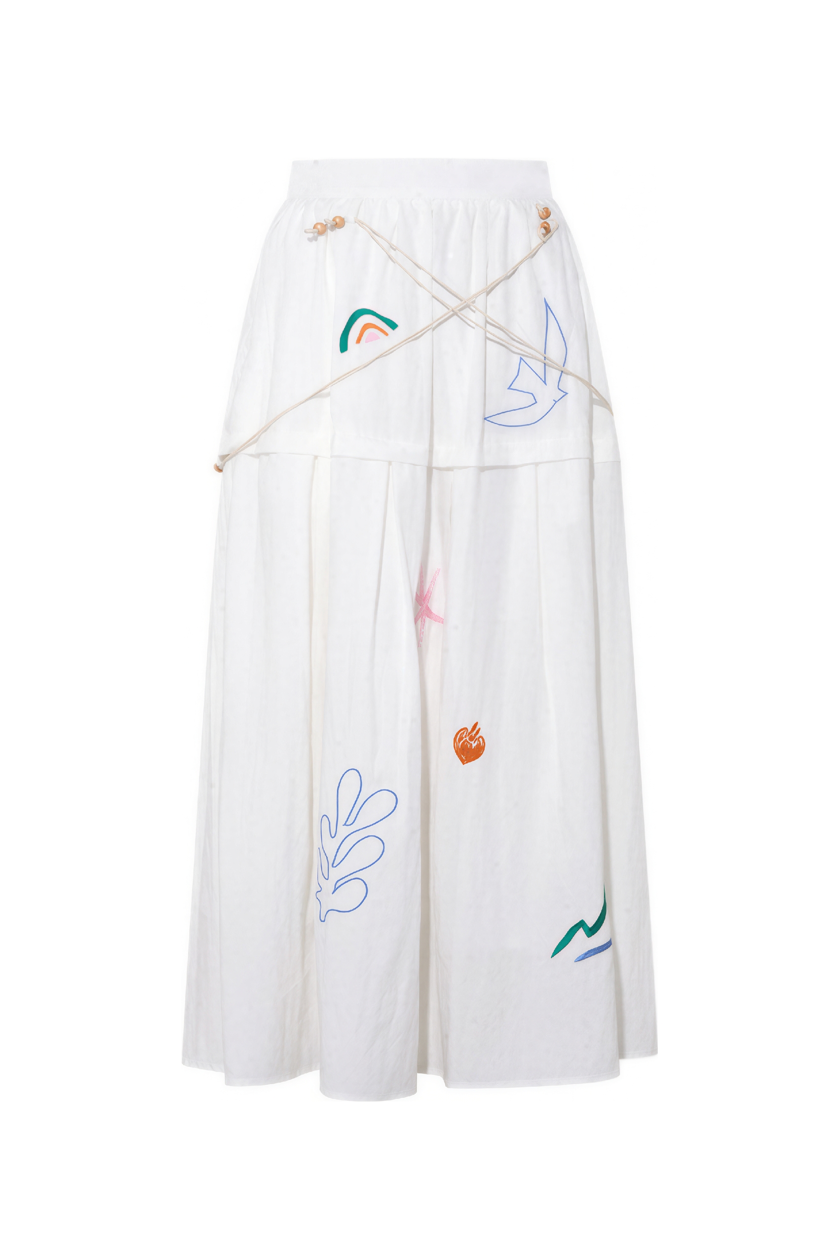 Matisse-Inspired High-Waisted  A-Line Maxi Skirt