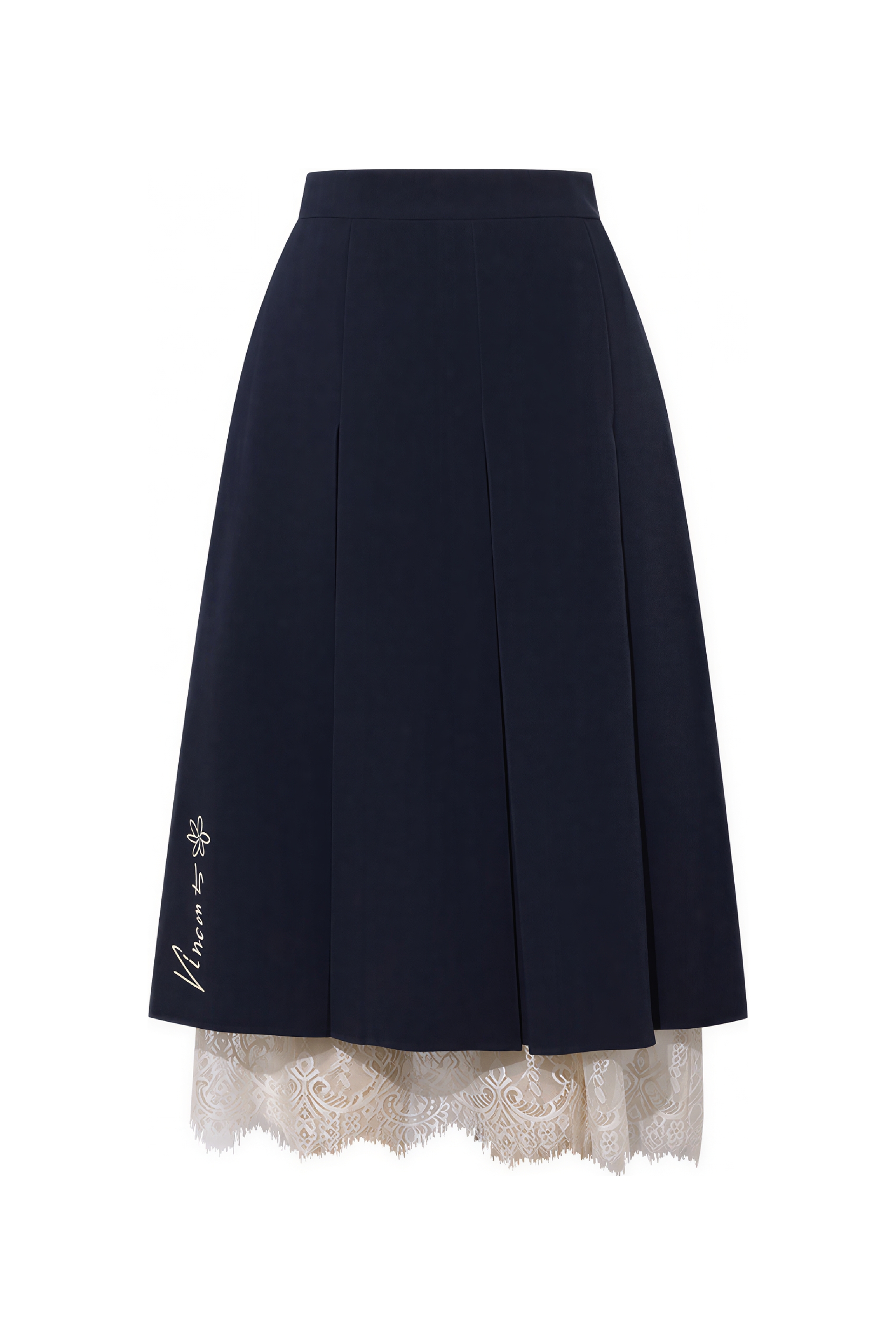 Van Gogh-Inspired High-Waisted Lace Skirt
