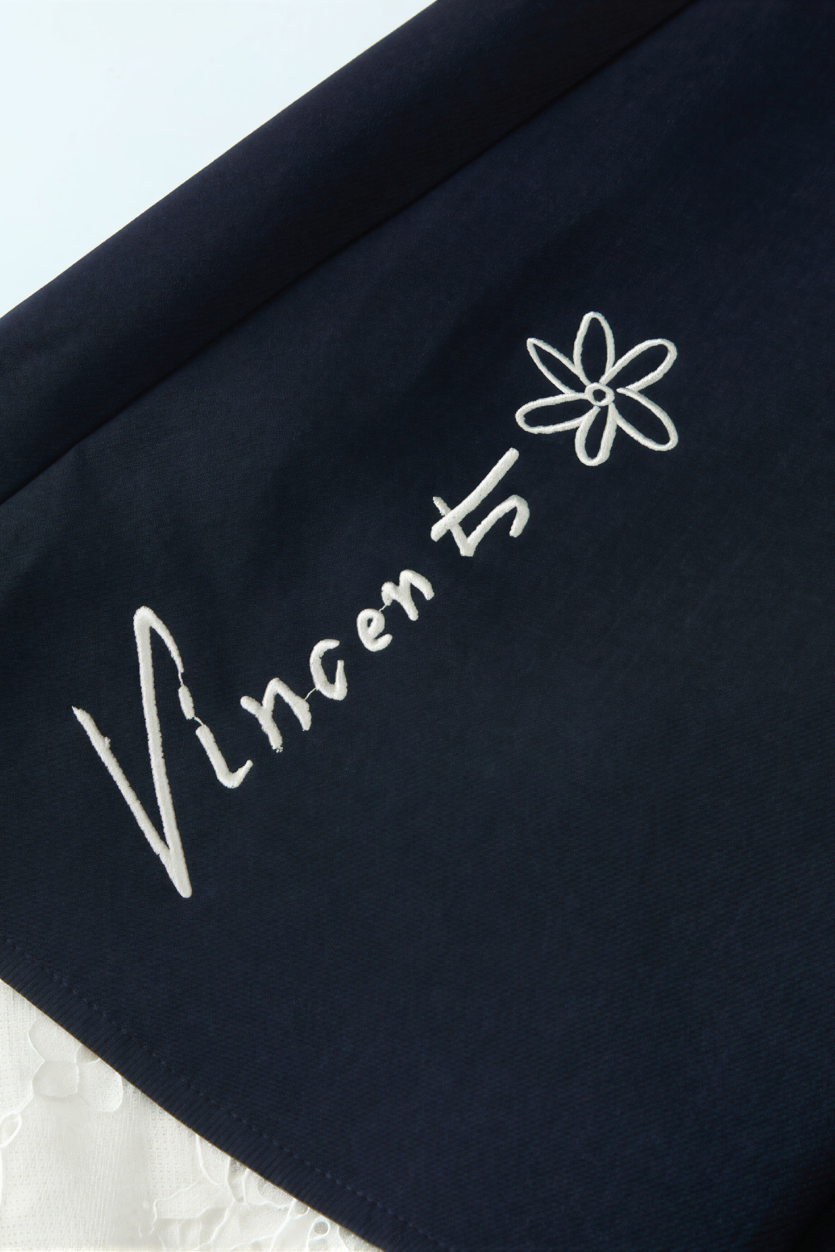 Van Gogh-Inspired High-Waisted Lace Skirt