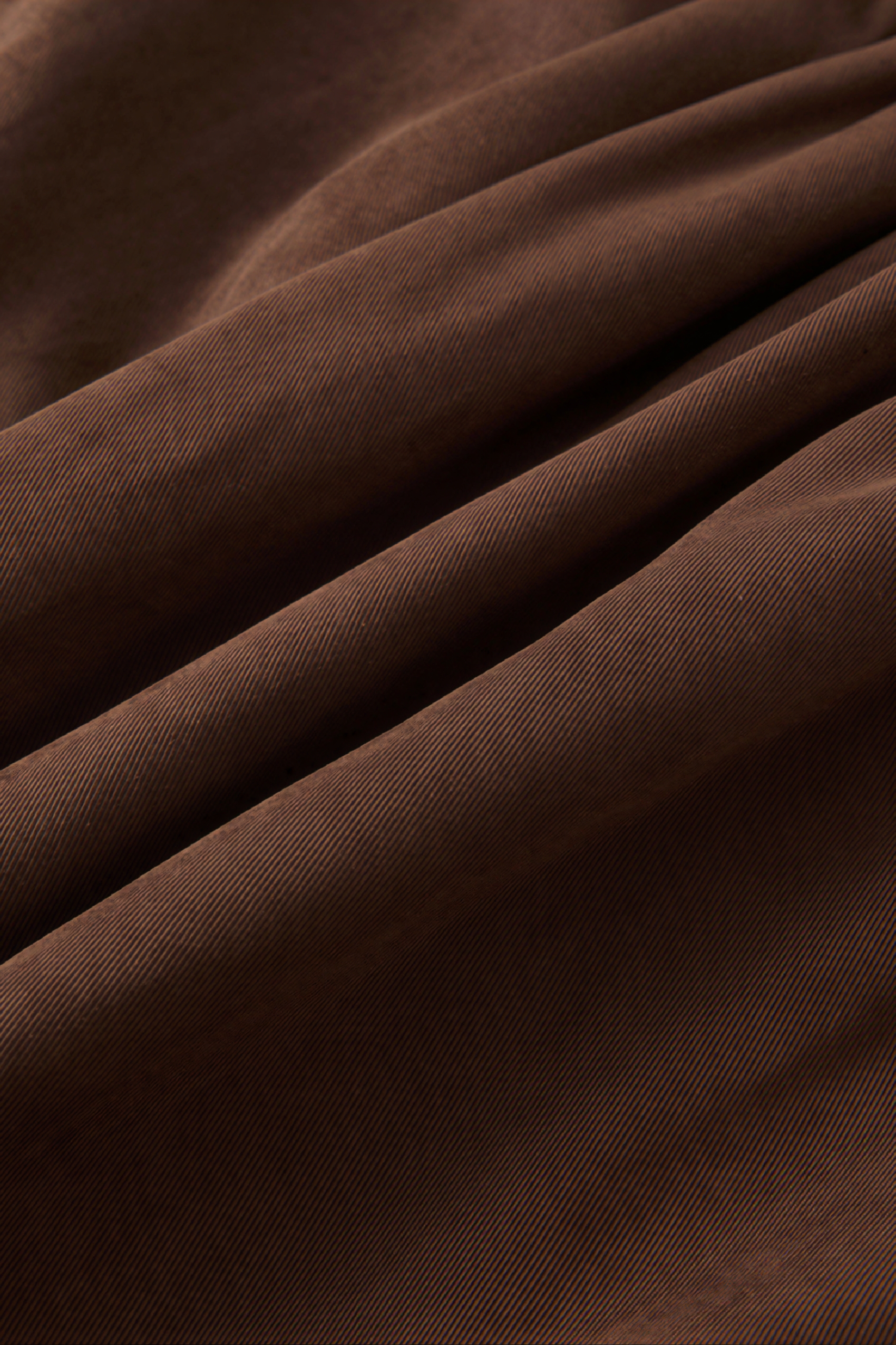 Brown retro leather midi skirt