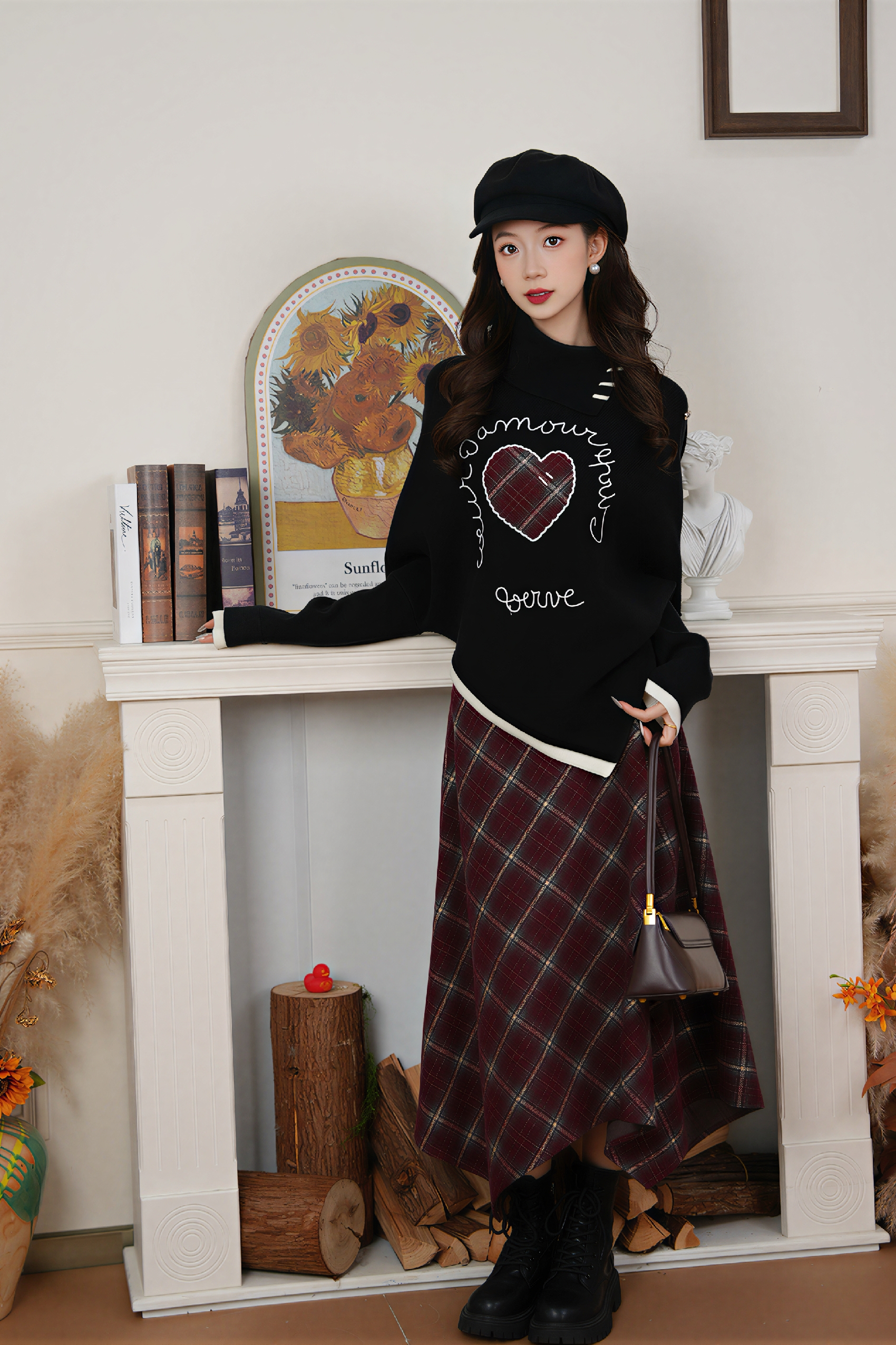 Collared Pullover Knit Sweater