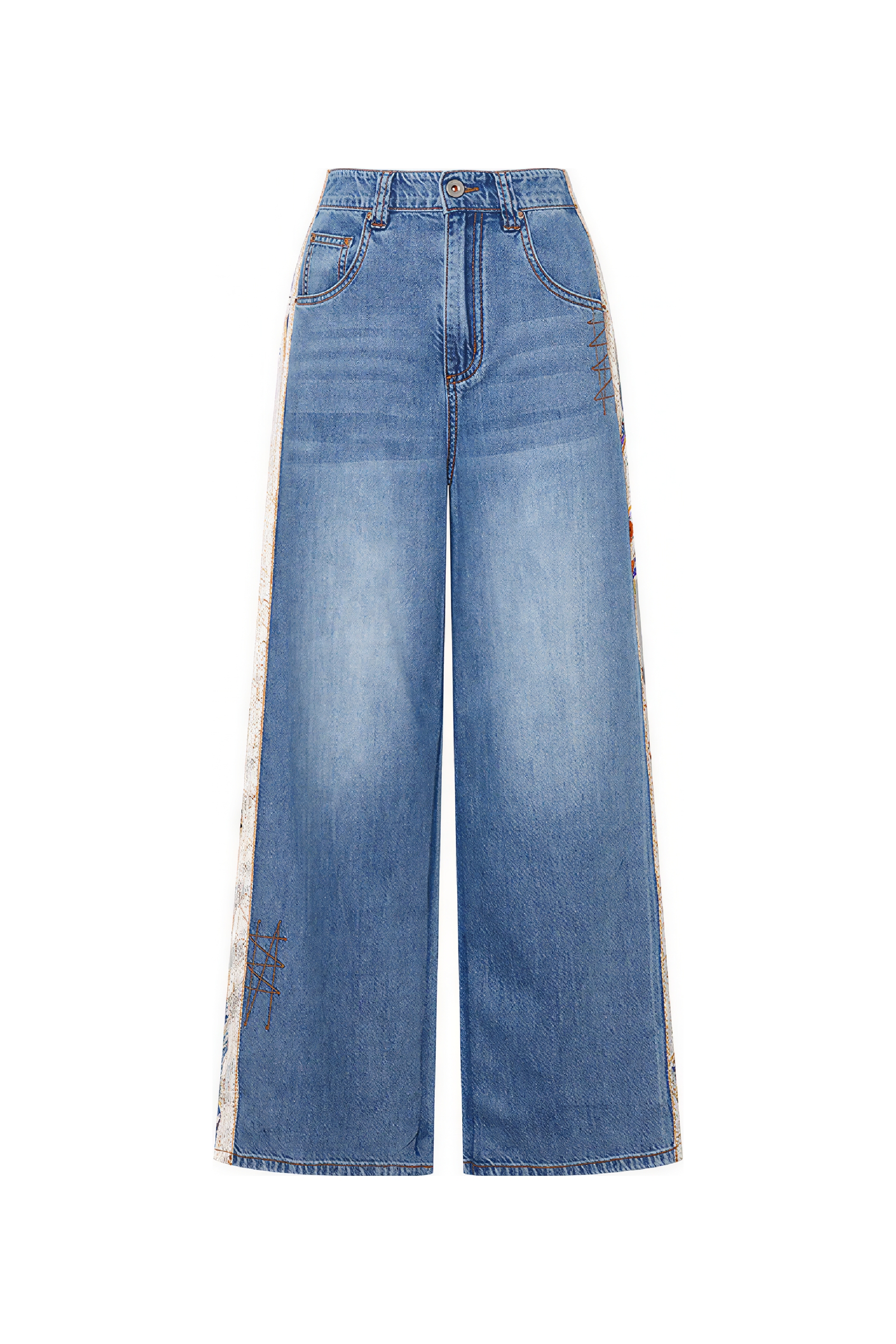 Matisse-Inspired High-Waisted Wide-Leg Jeans