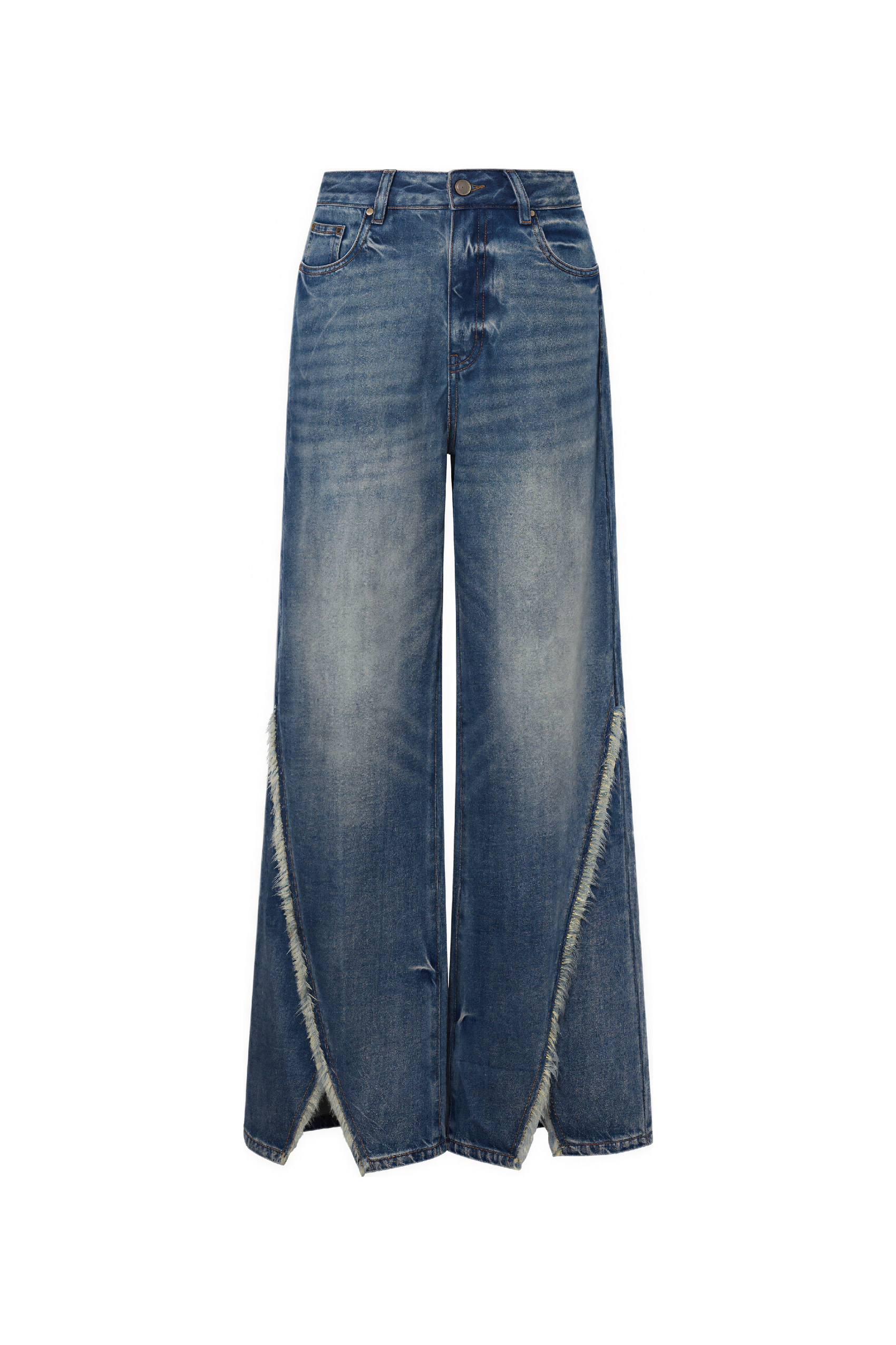 Van Gogh-Inspired High-Waisted Relaxed Jeans