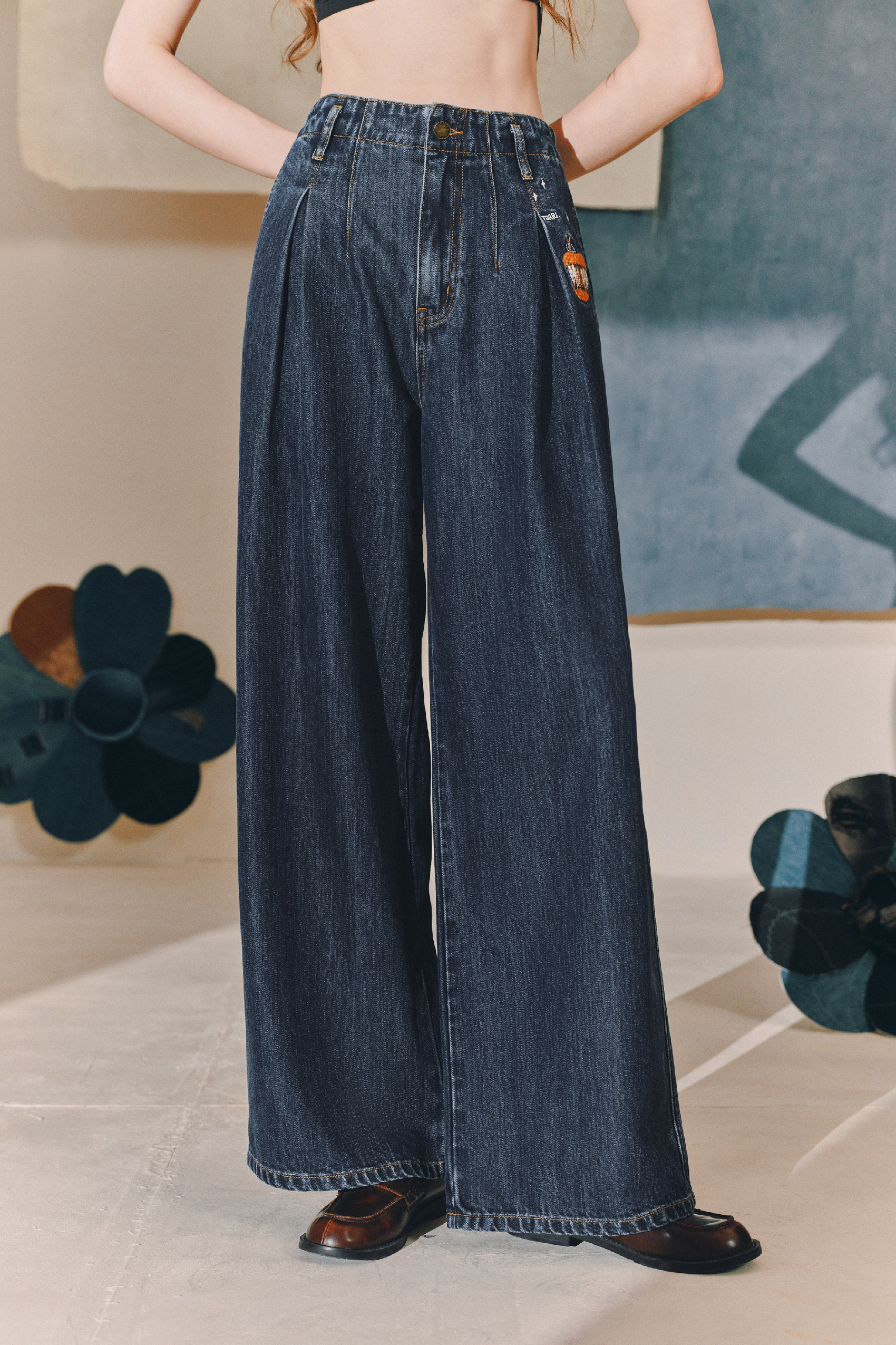 Emerging Artists Series Loose Wide-Leg Jeans-LYONSENS