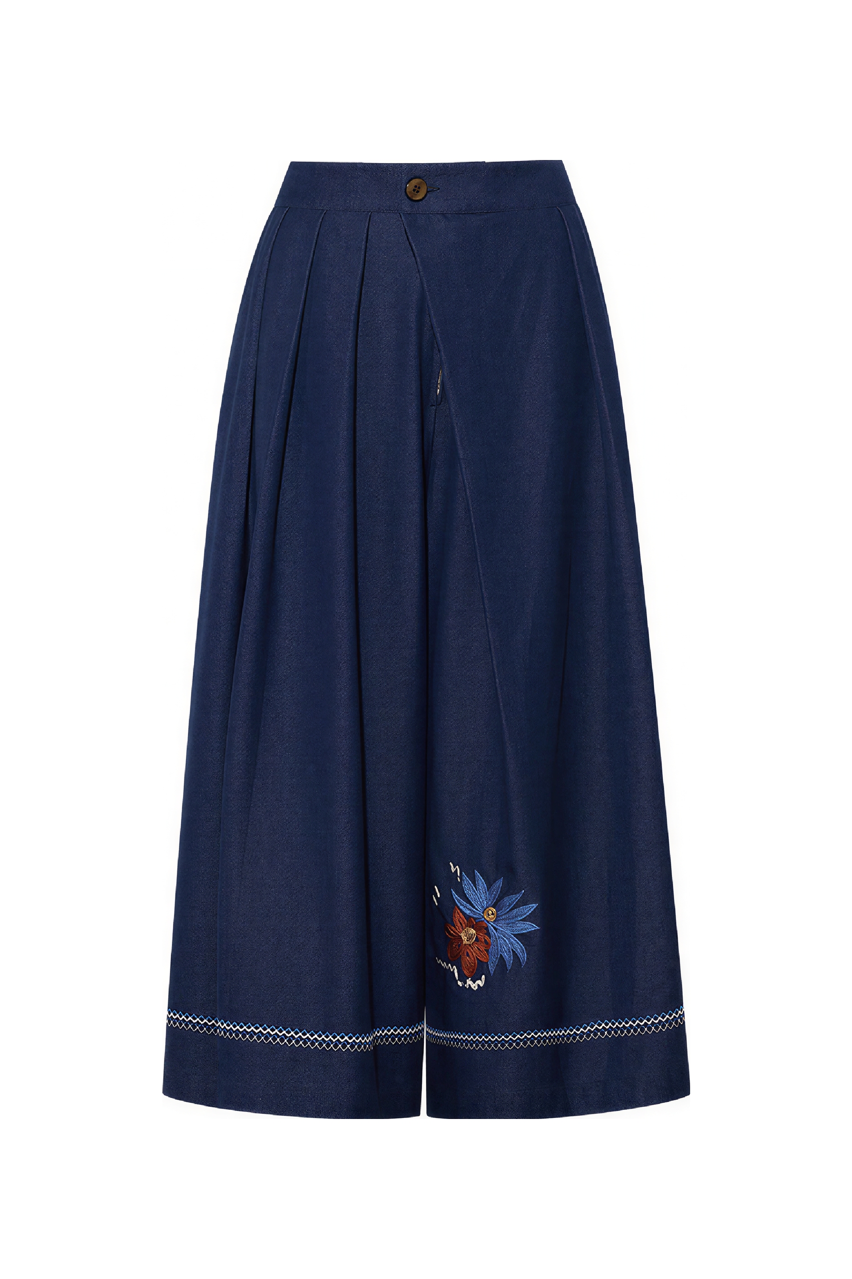 Matisse-Inspired Vintage Cropped Wide-Leg Skort