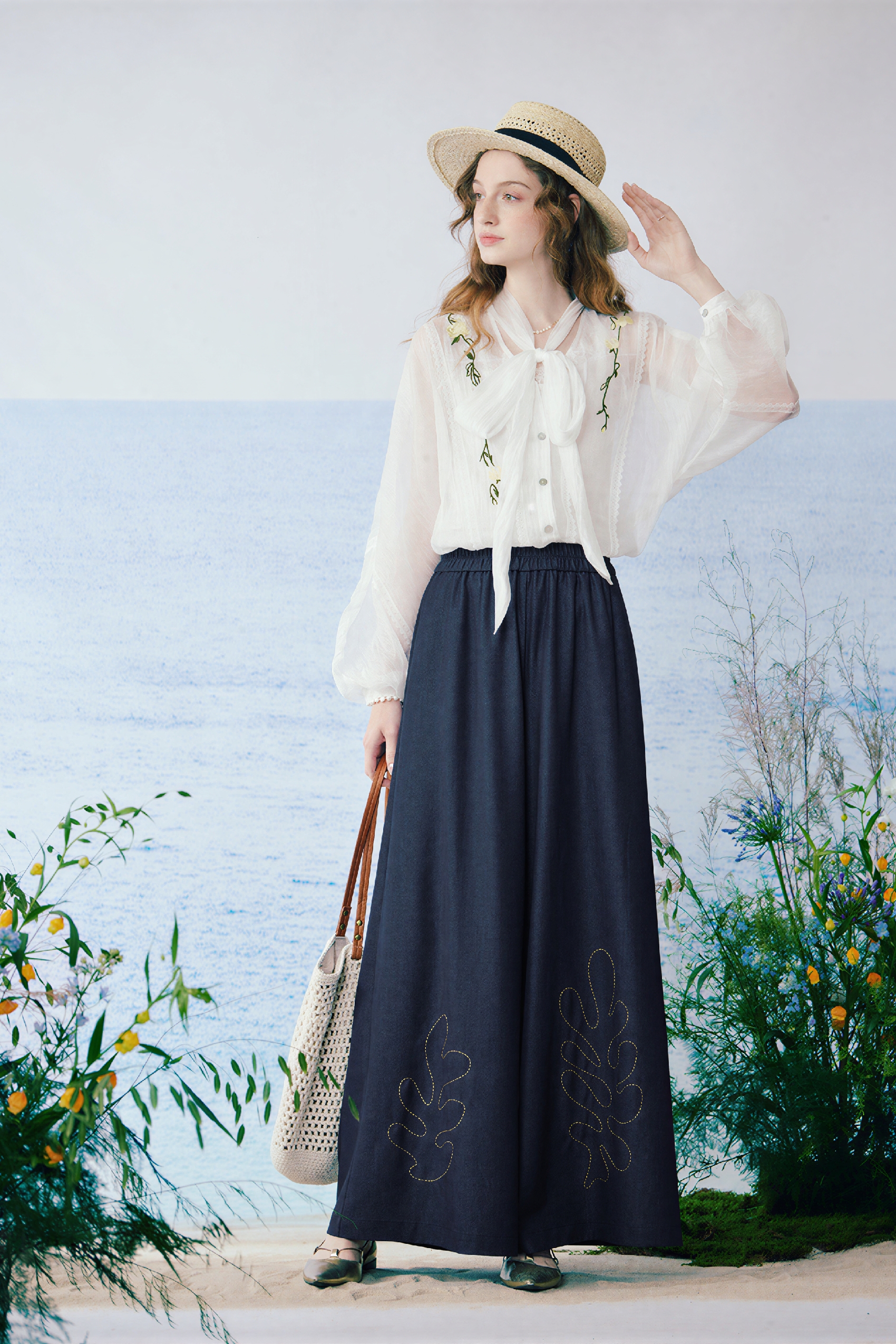 Matisse-Inspired High-Waisted Wide-Leg Work Pants