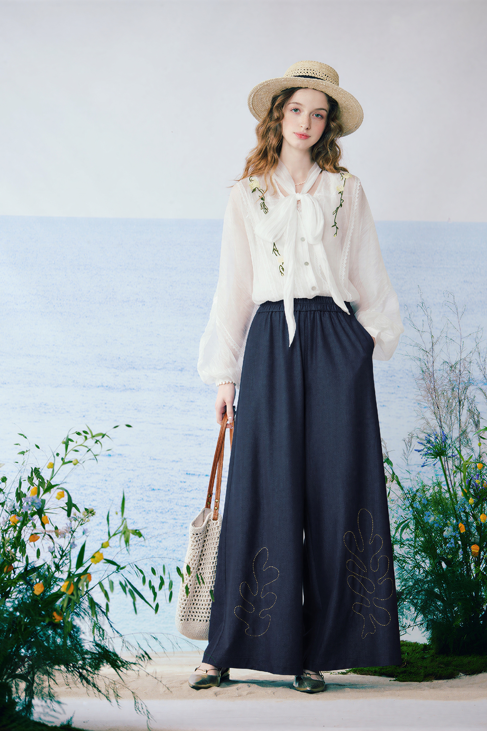 Matisse-Inspired High-Waisted Wide-Leg Work Pants