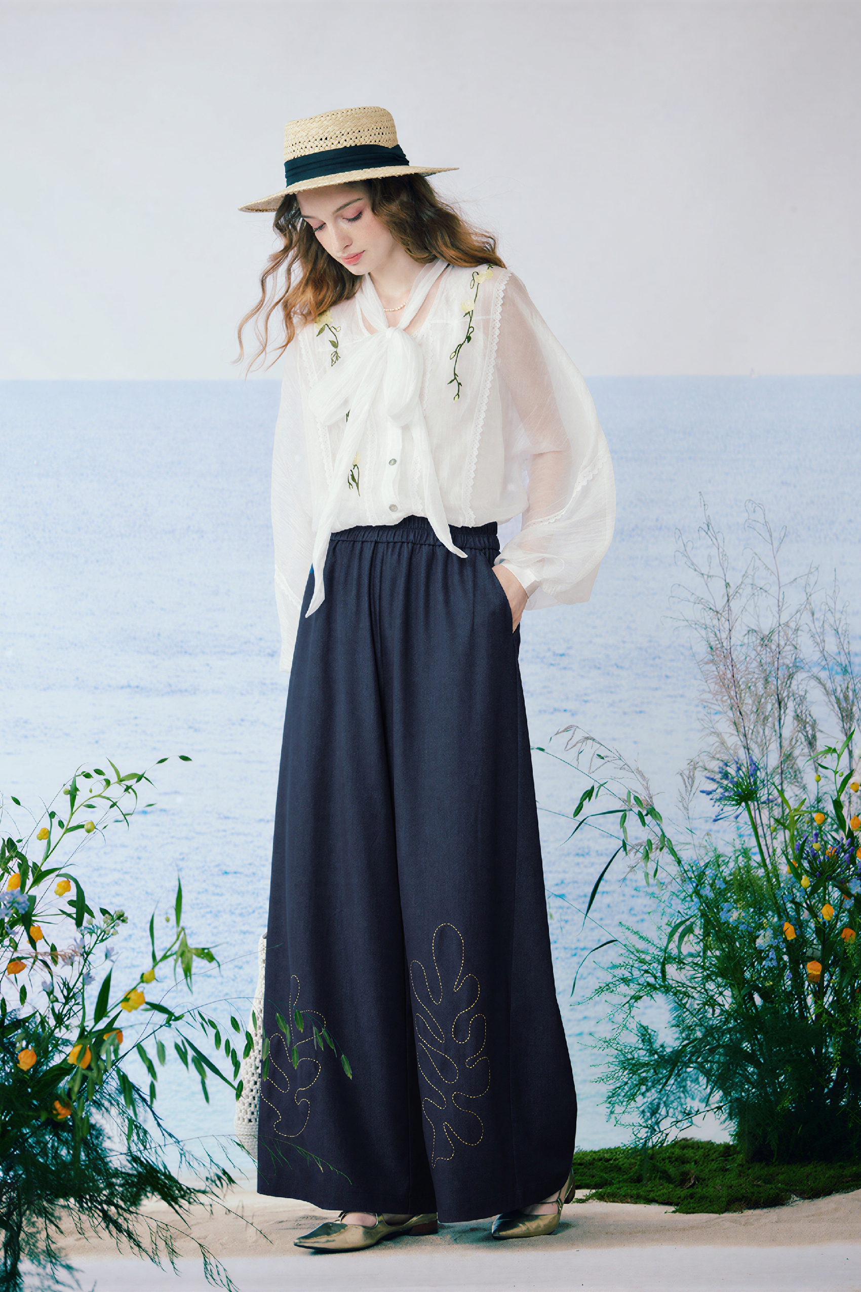 Matisse-Inspired High-Waisted Wide-Leg Work Pants