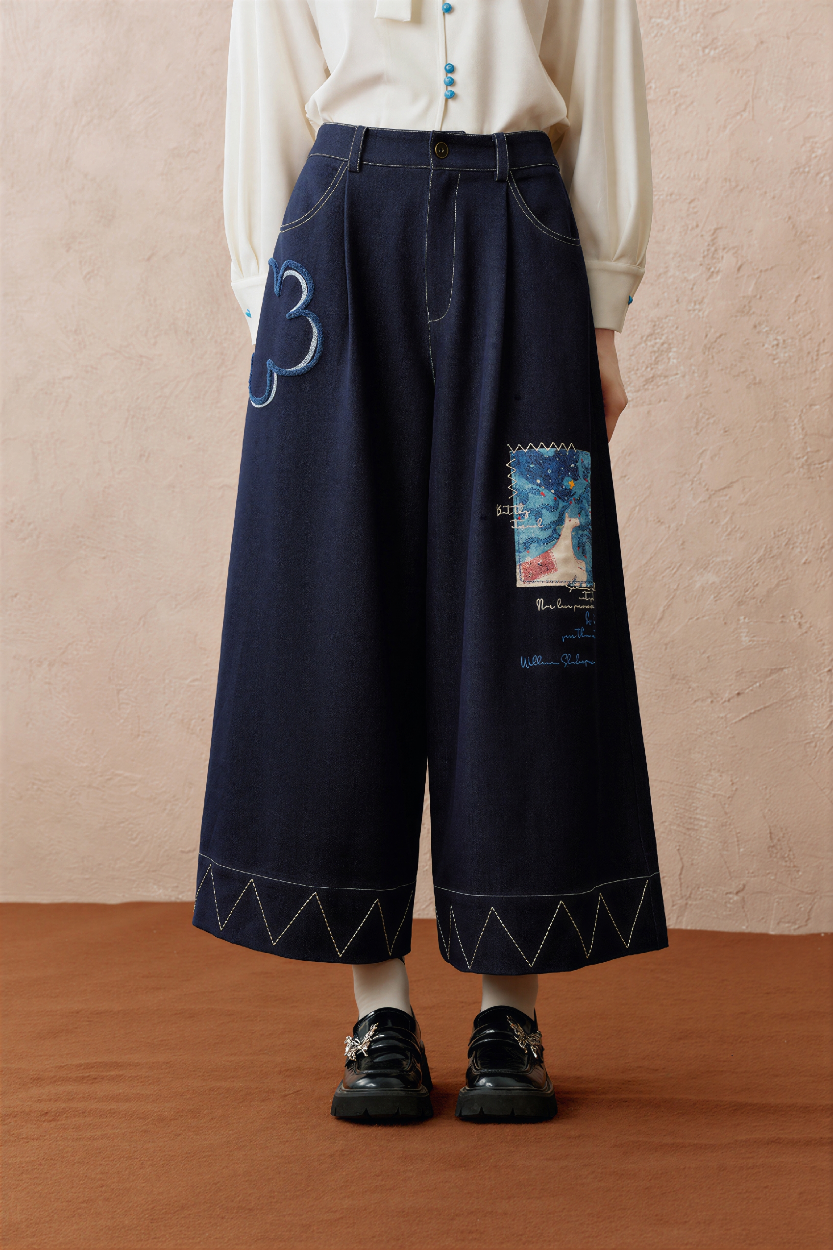 Emerging Artists Series Relaxed Wide-Leg Pants
