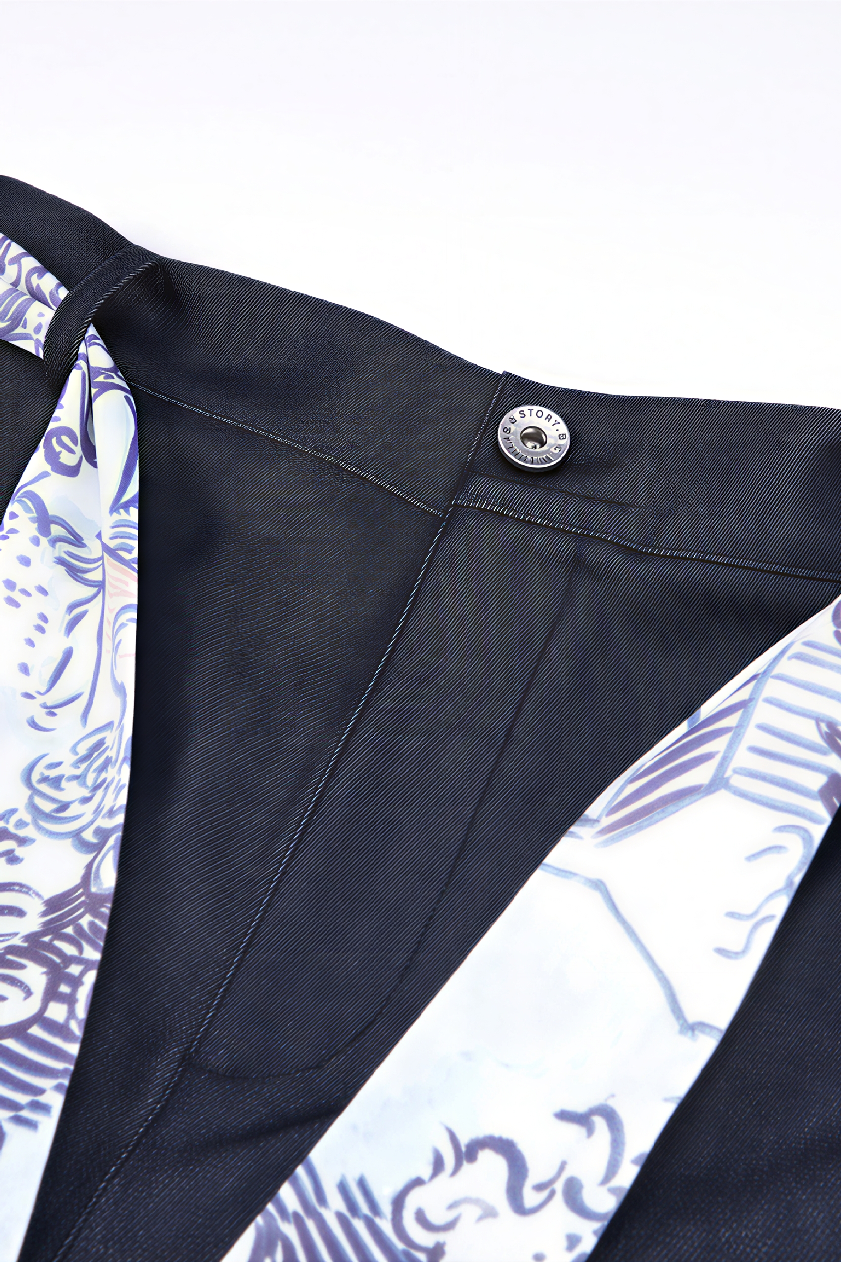 Van Gogh-Inspired Patchwork Wide-Leg Pants