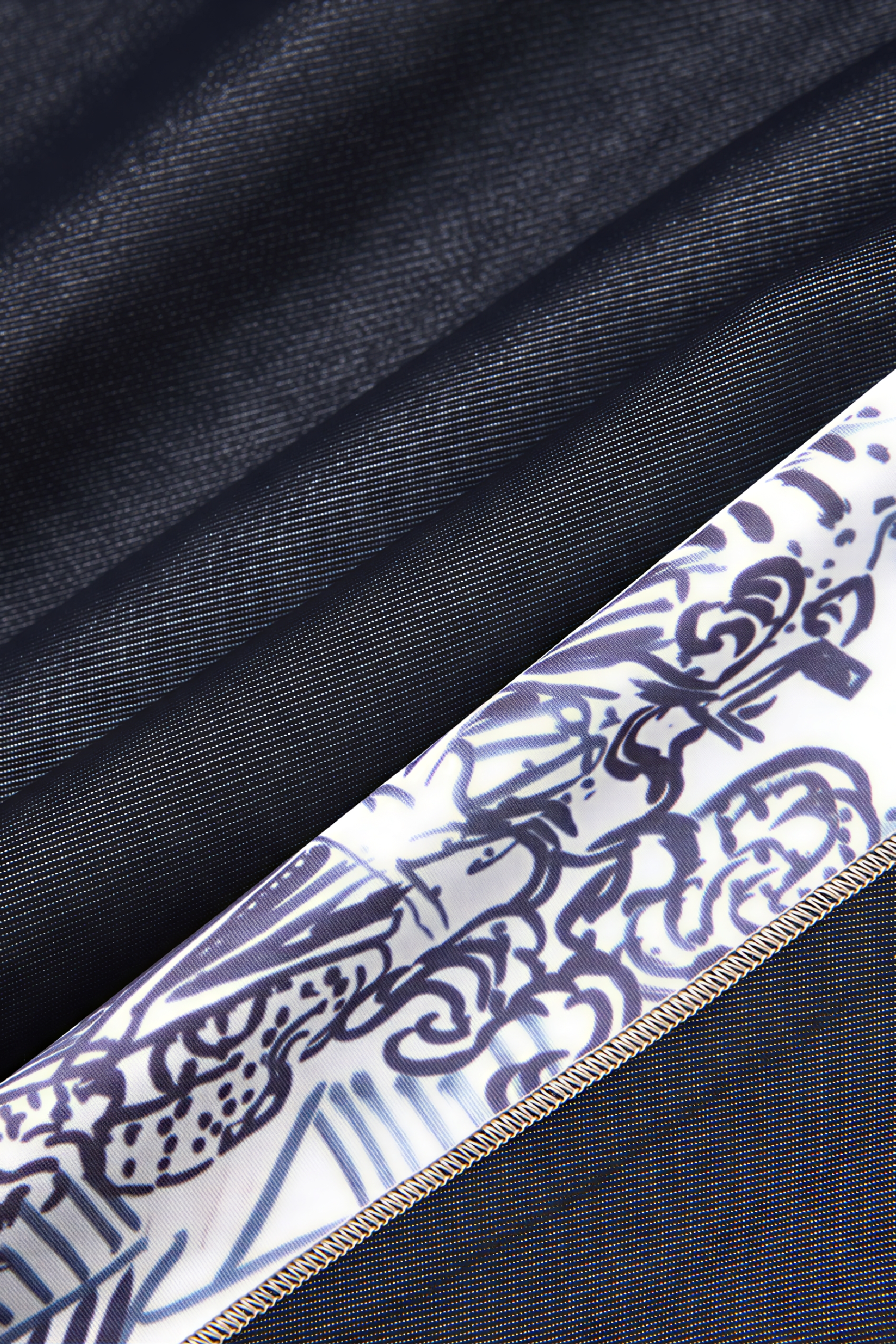 Van Gogh-Inspired Patchwork Wide-Leg Pants