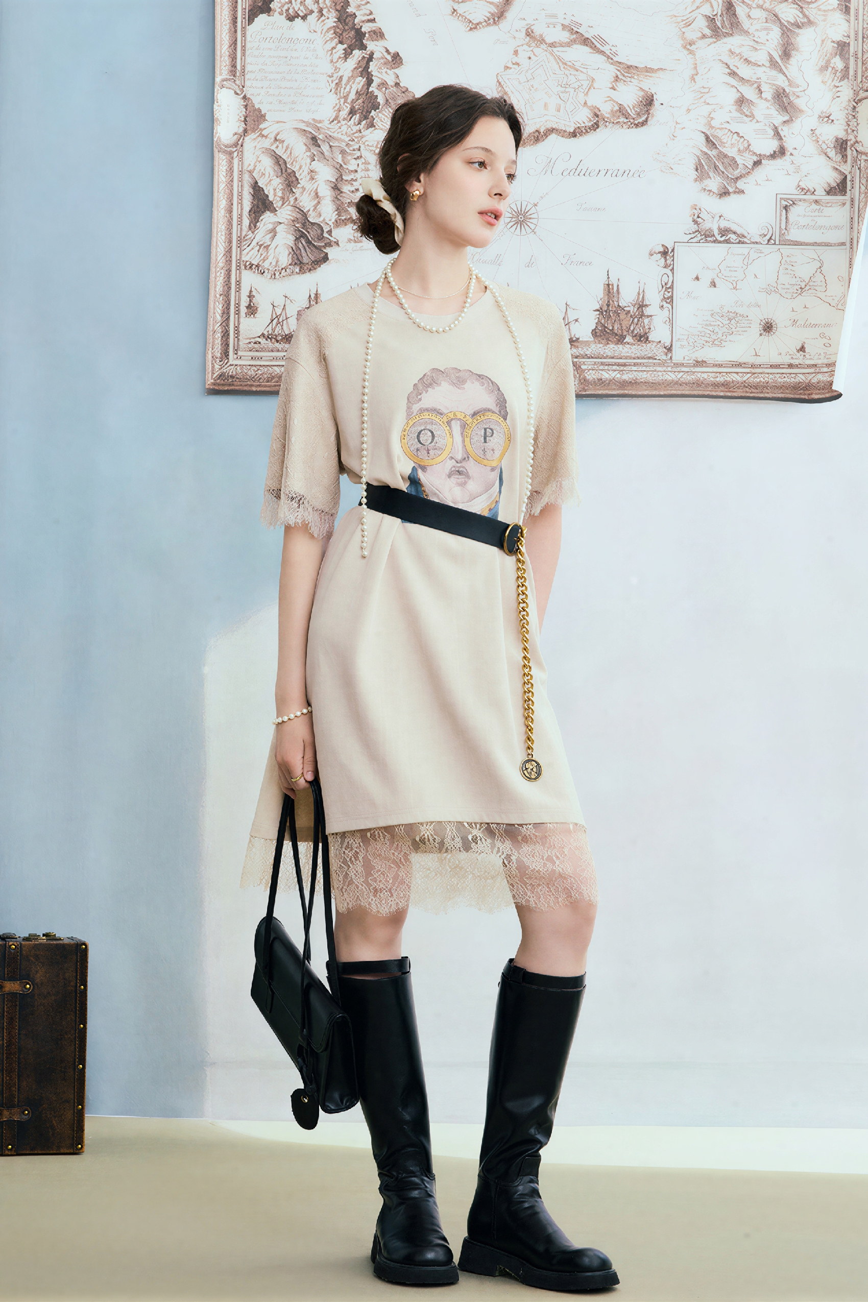 Patchwork Relaxed T-Shirt Dress