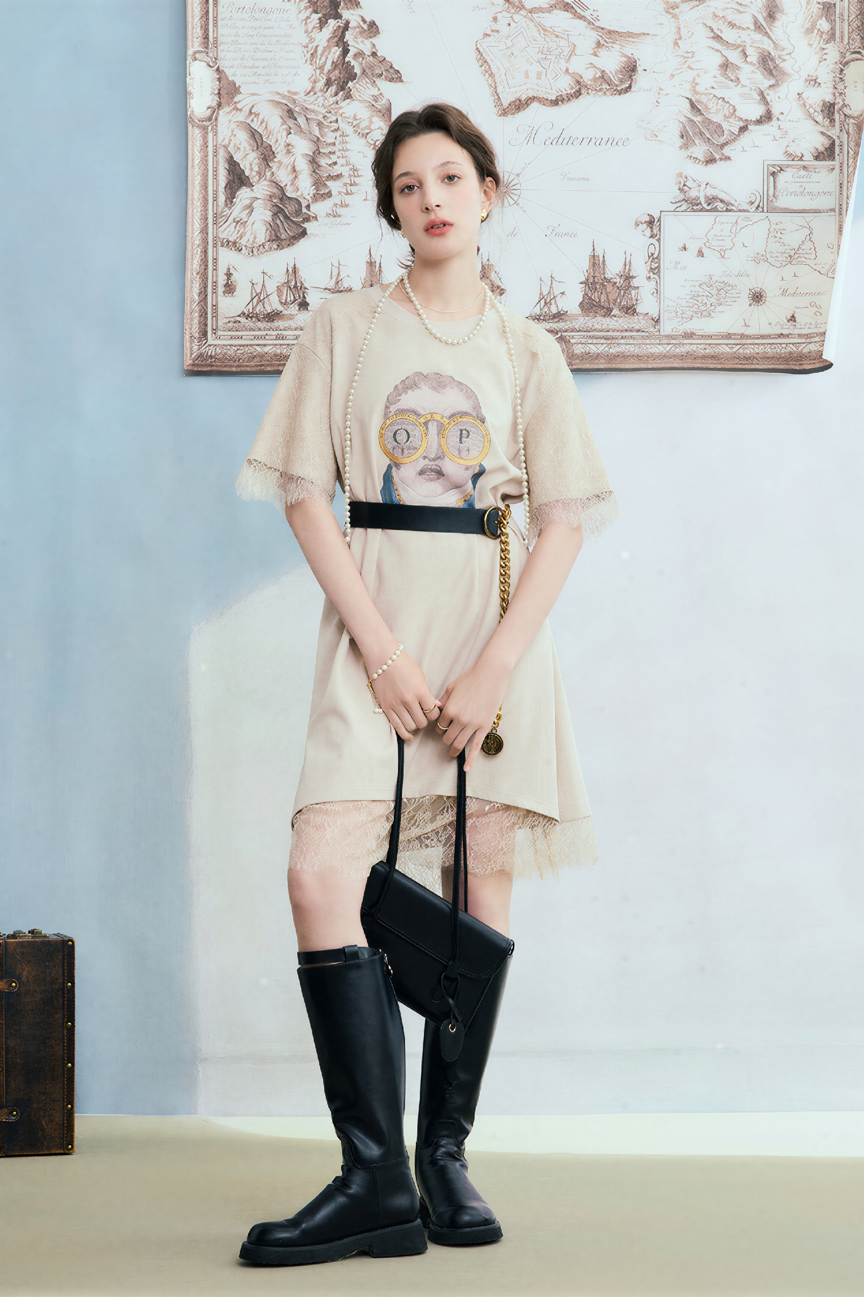 Patchwork Relaxed T-Shirt Dress