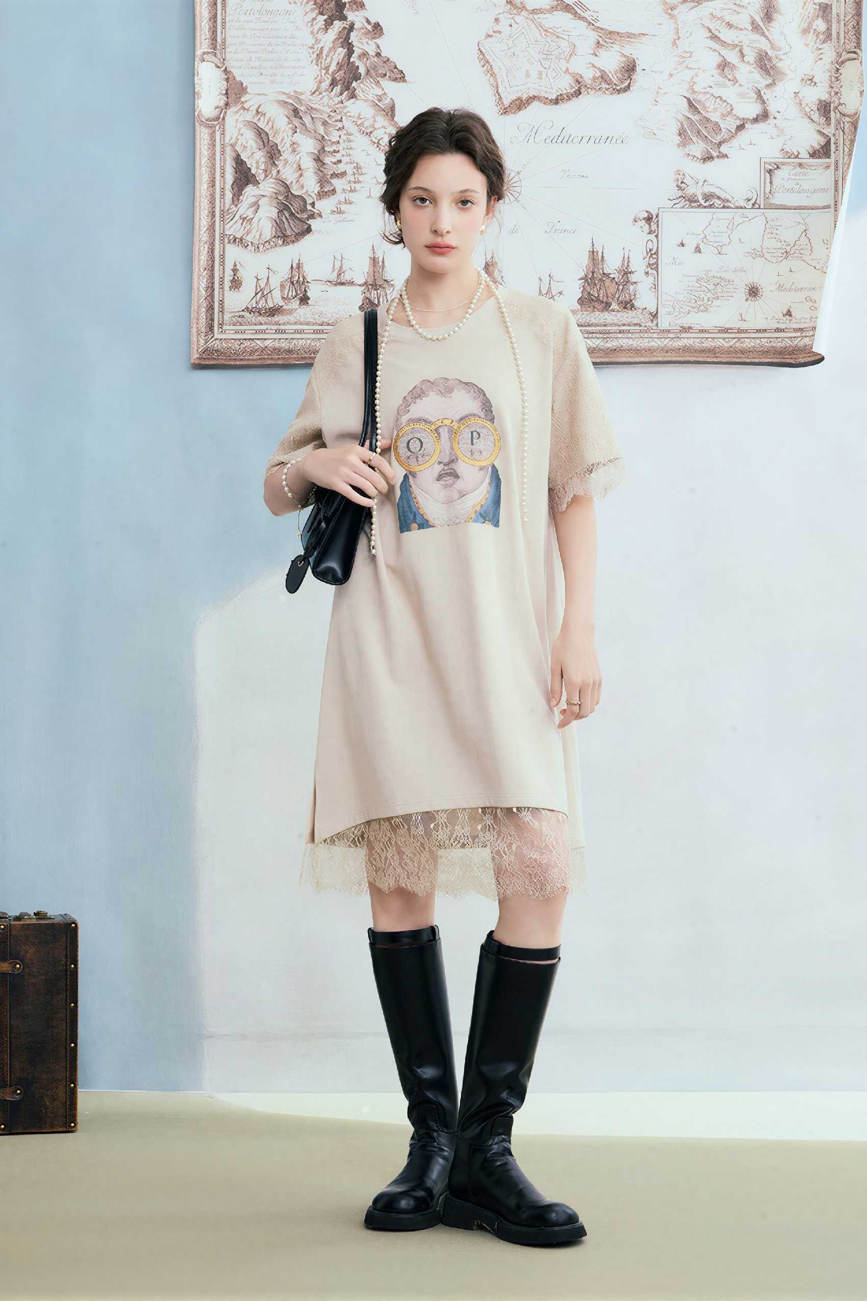 Patchwork Relaxed T-Shirt Dress