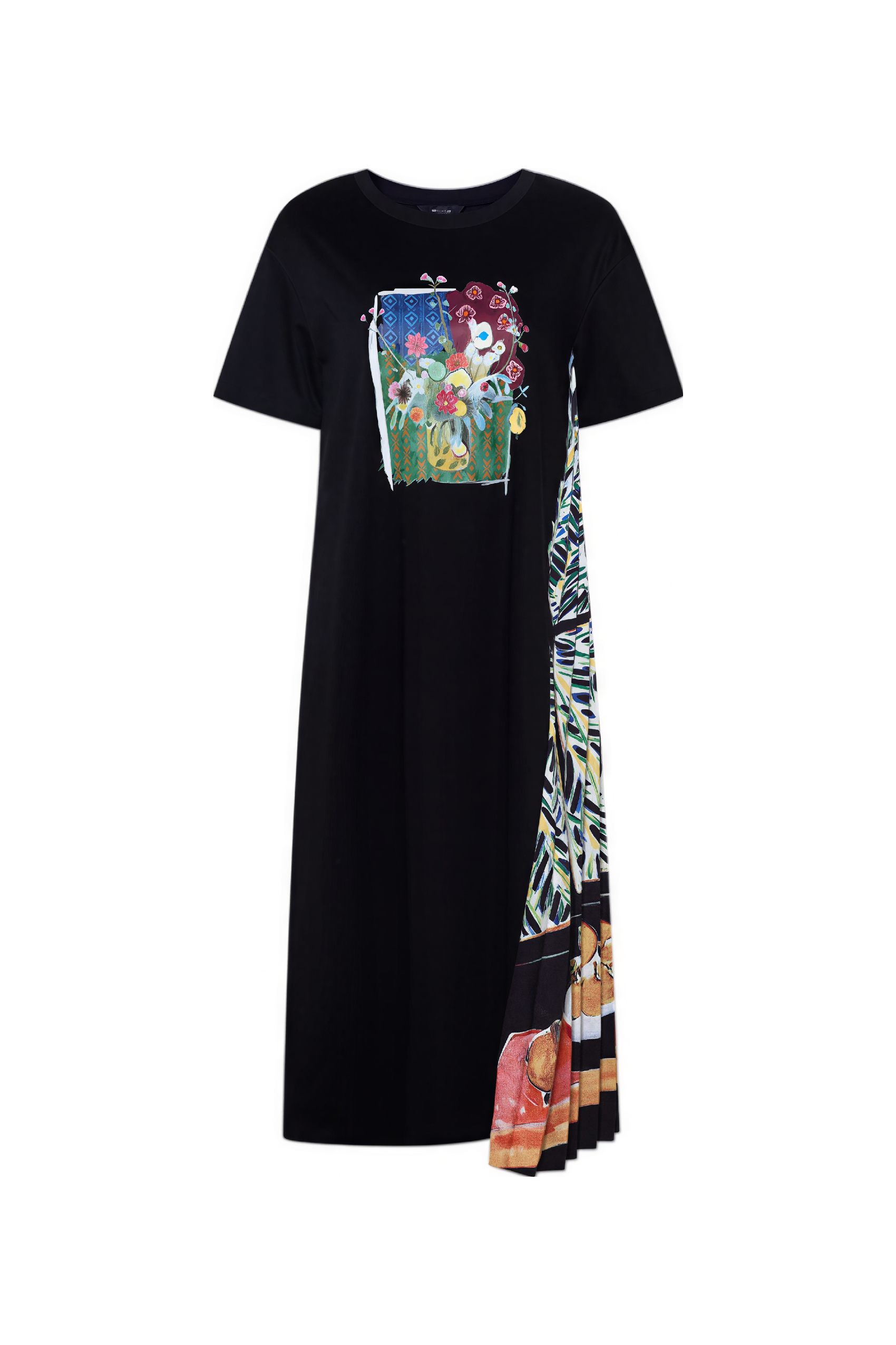 Matisse-Inspired French Relaxed Maxi T-Shirt Dress