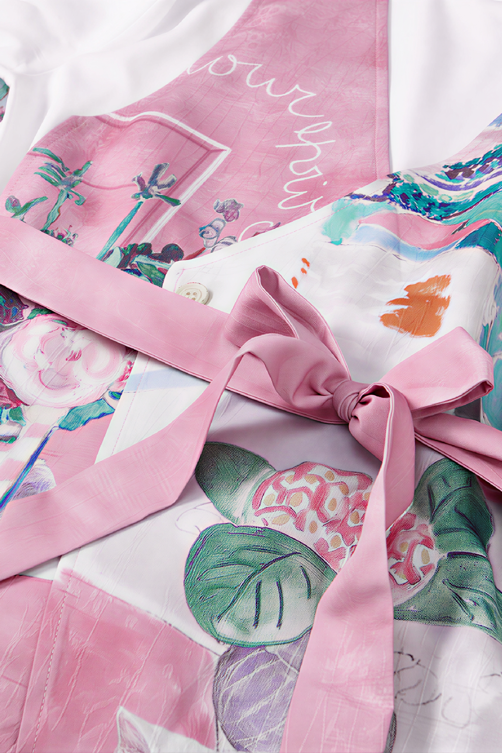 French Patchwork Faux Two-Piece Dress