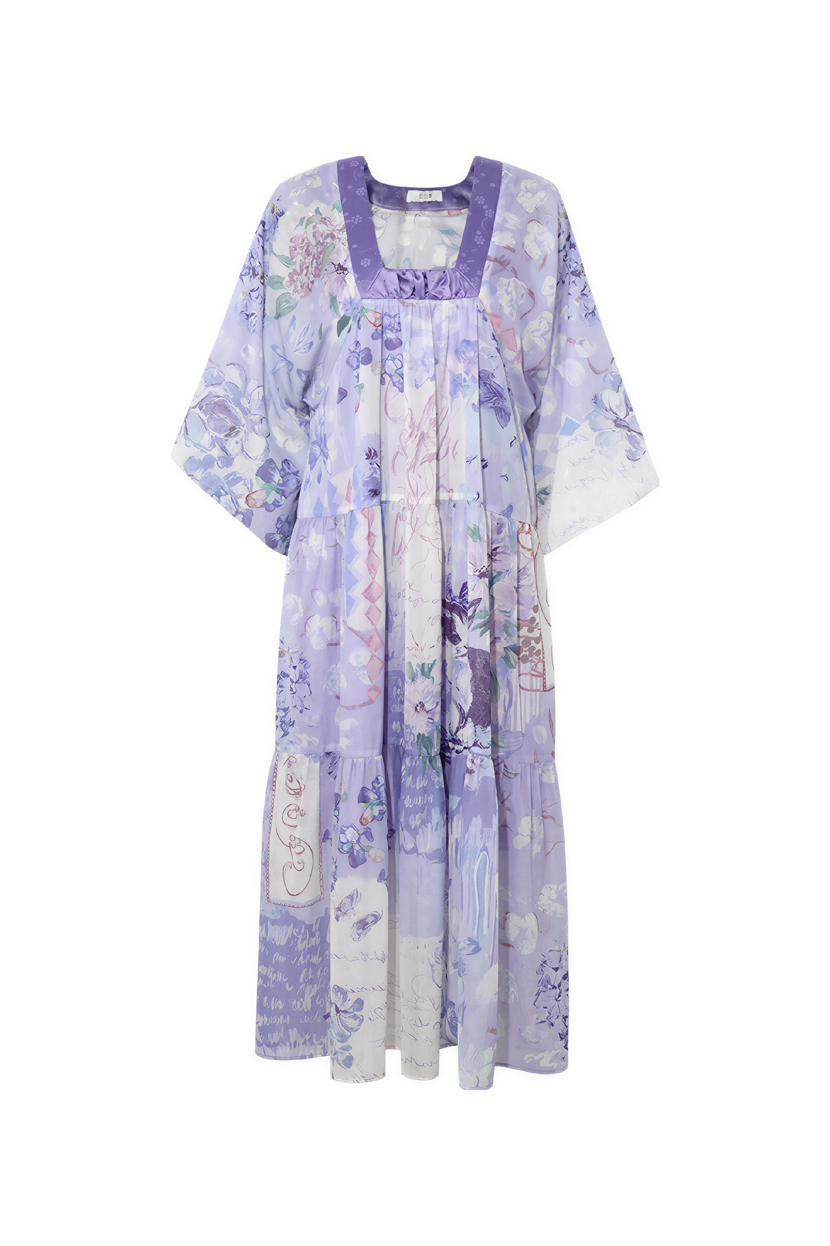 French-Inspired Purple Vacation Dress