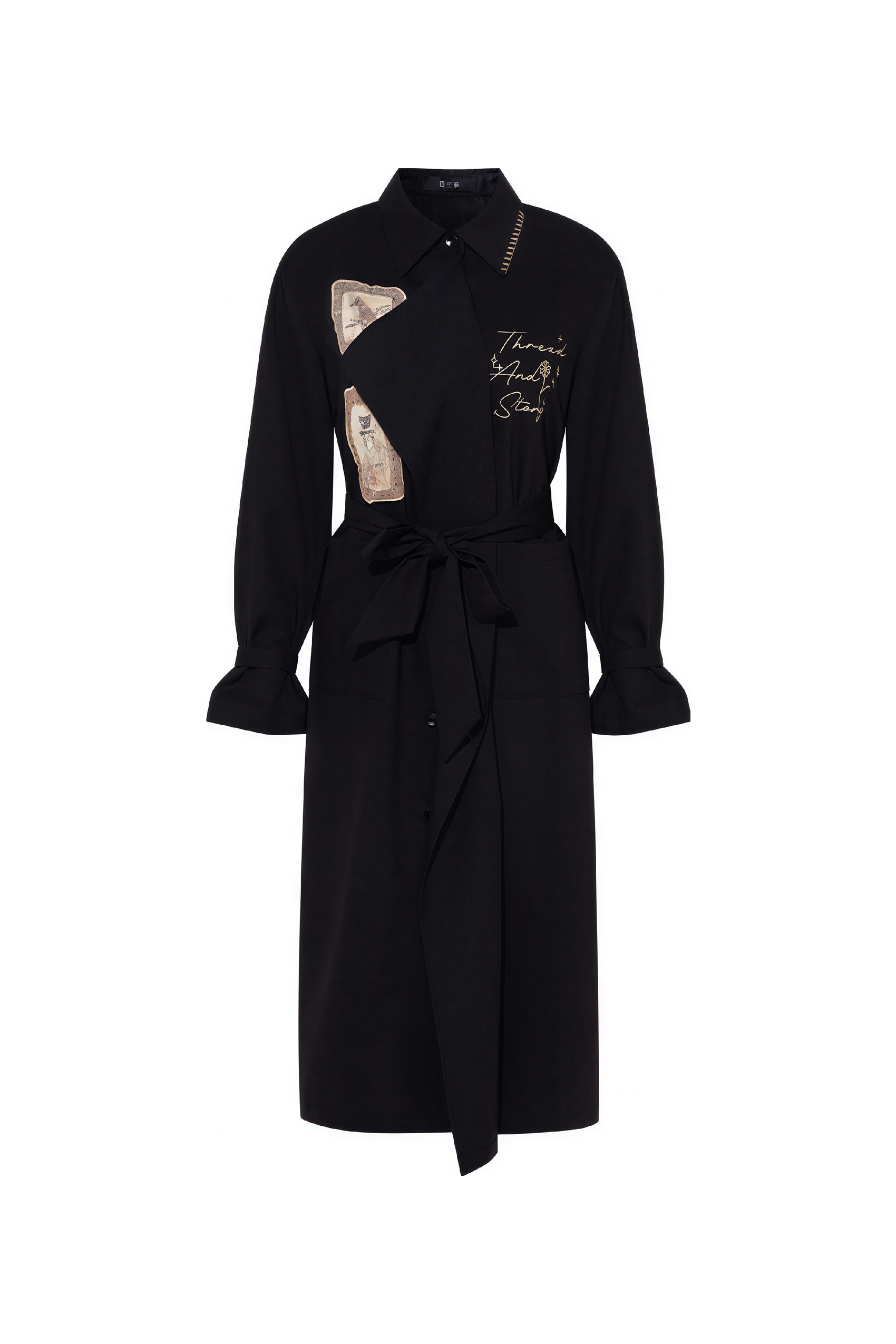 Trench coat with fitted waist dress