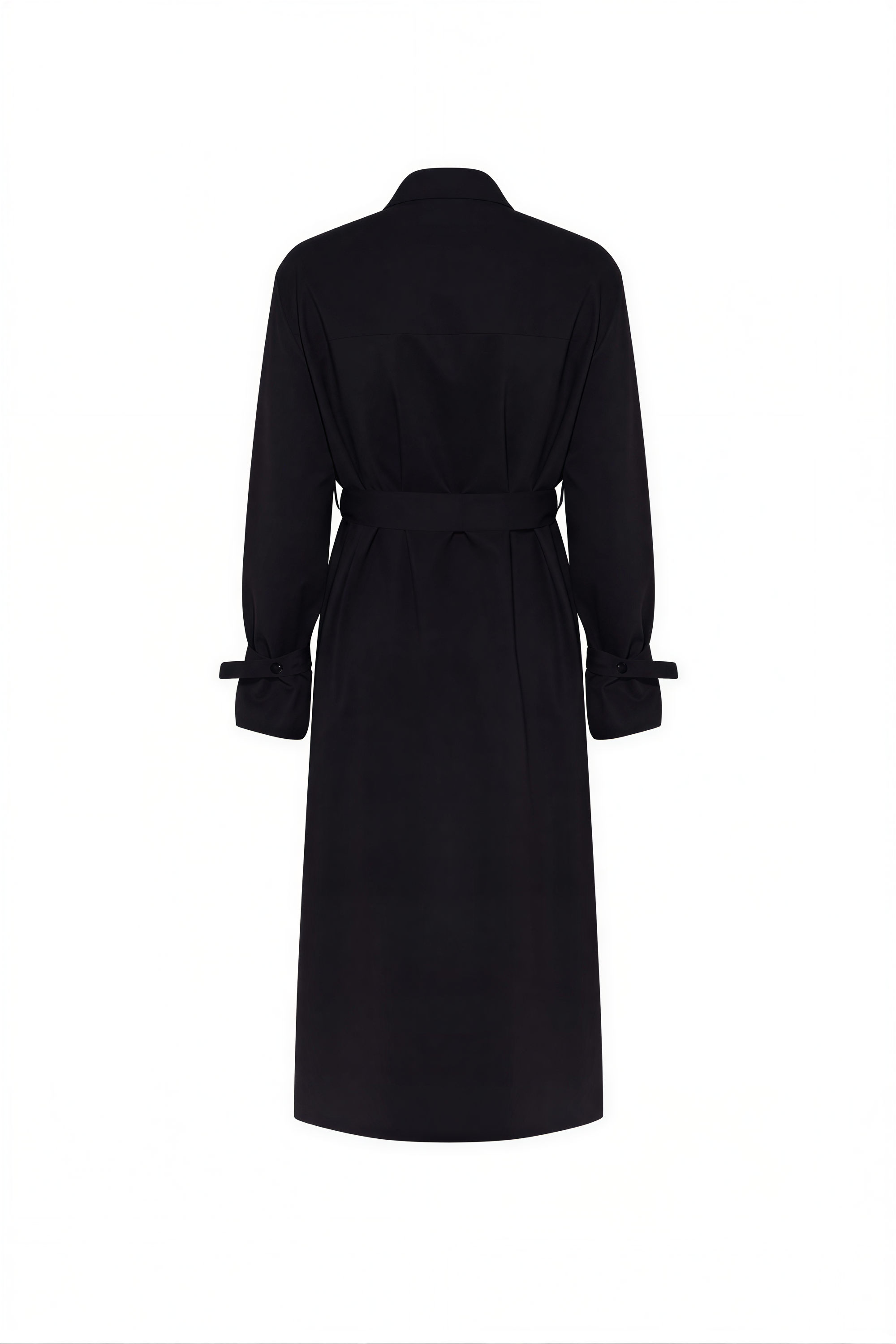 Trench coat with fitted waist dress