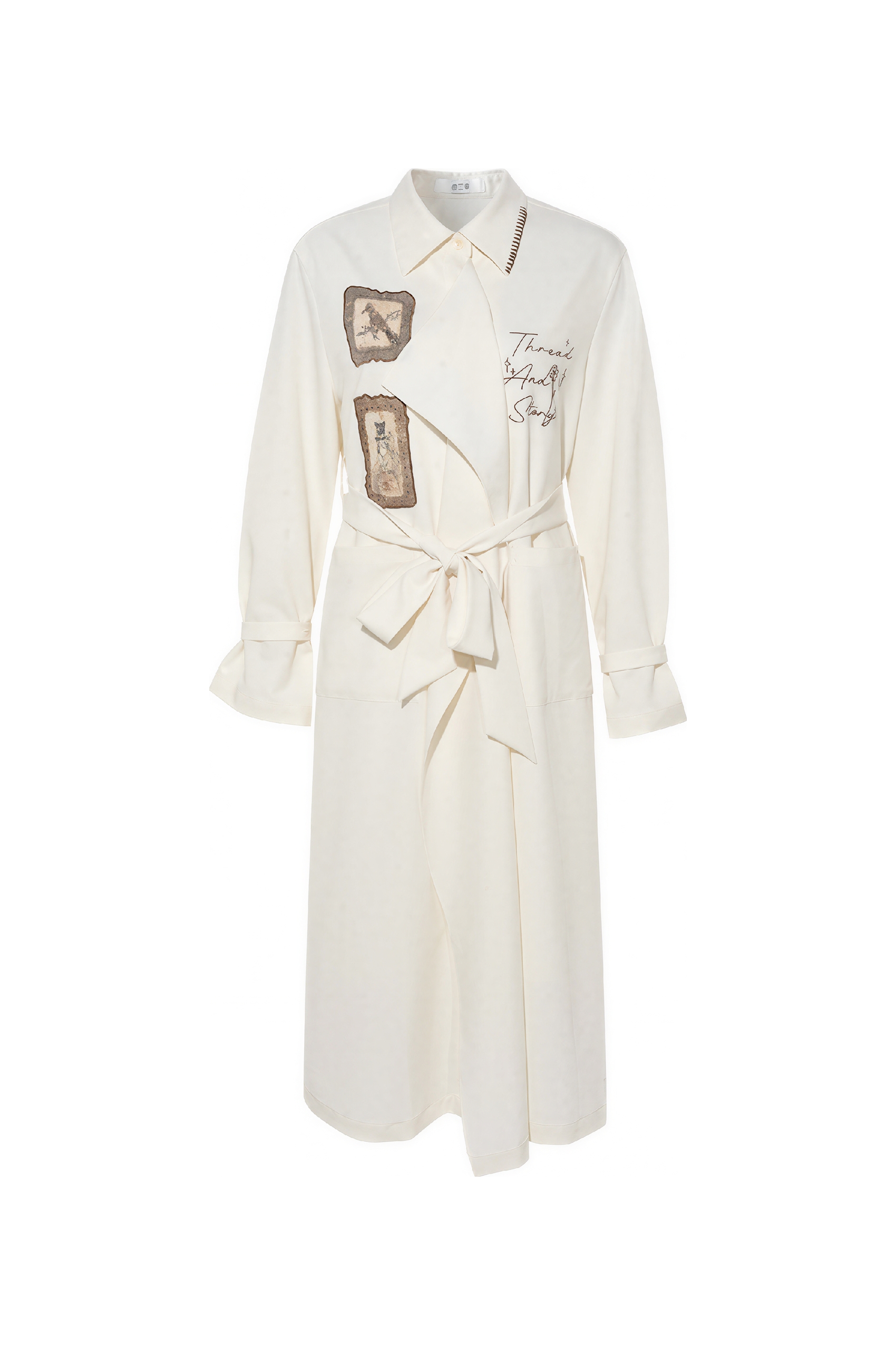 Trench coat with fitted waist dress