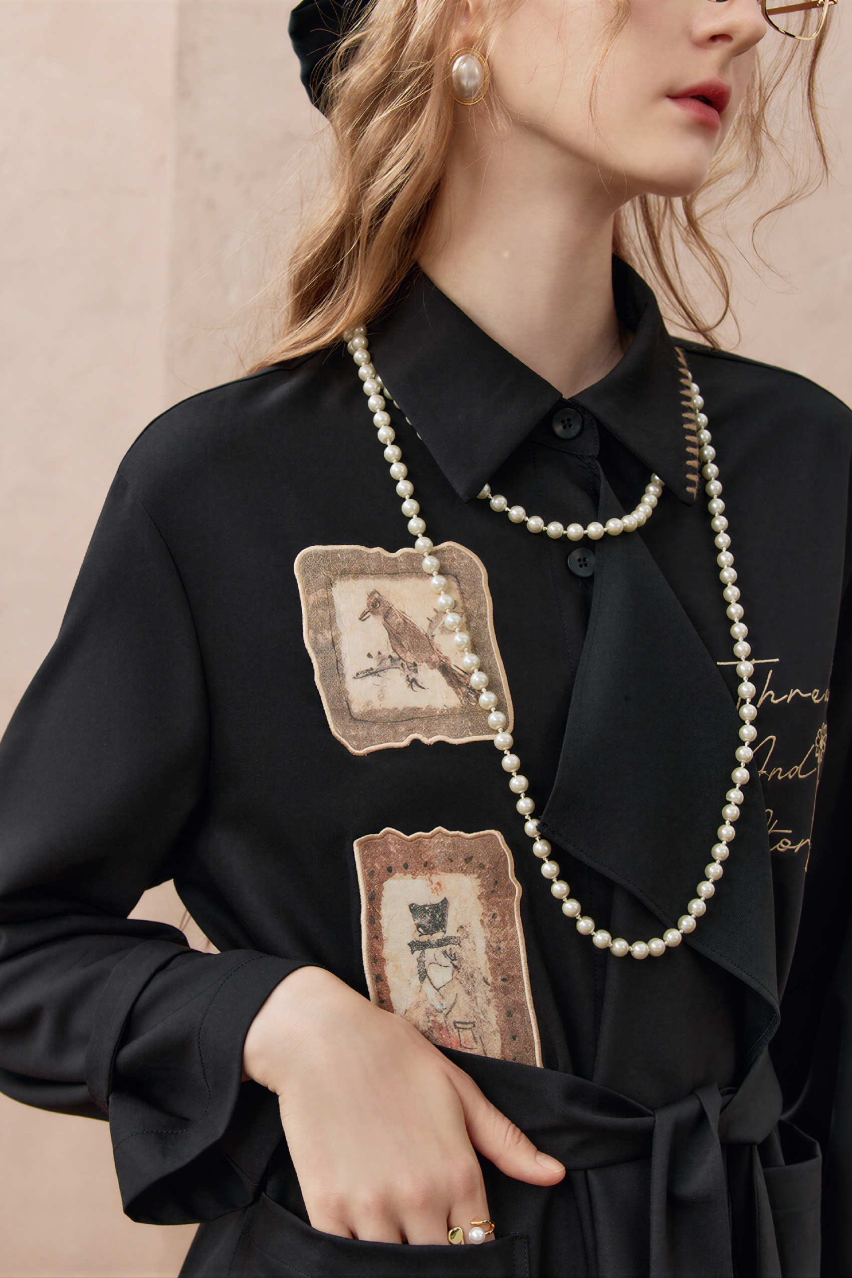 Trench coat with fitted waist dress