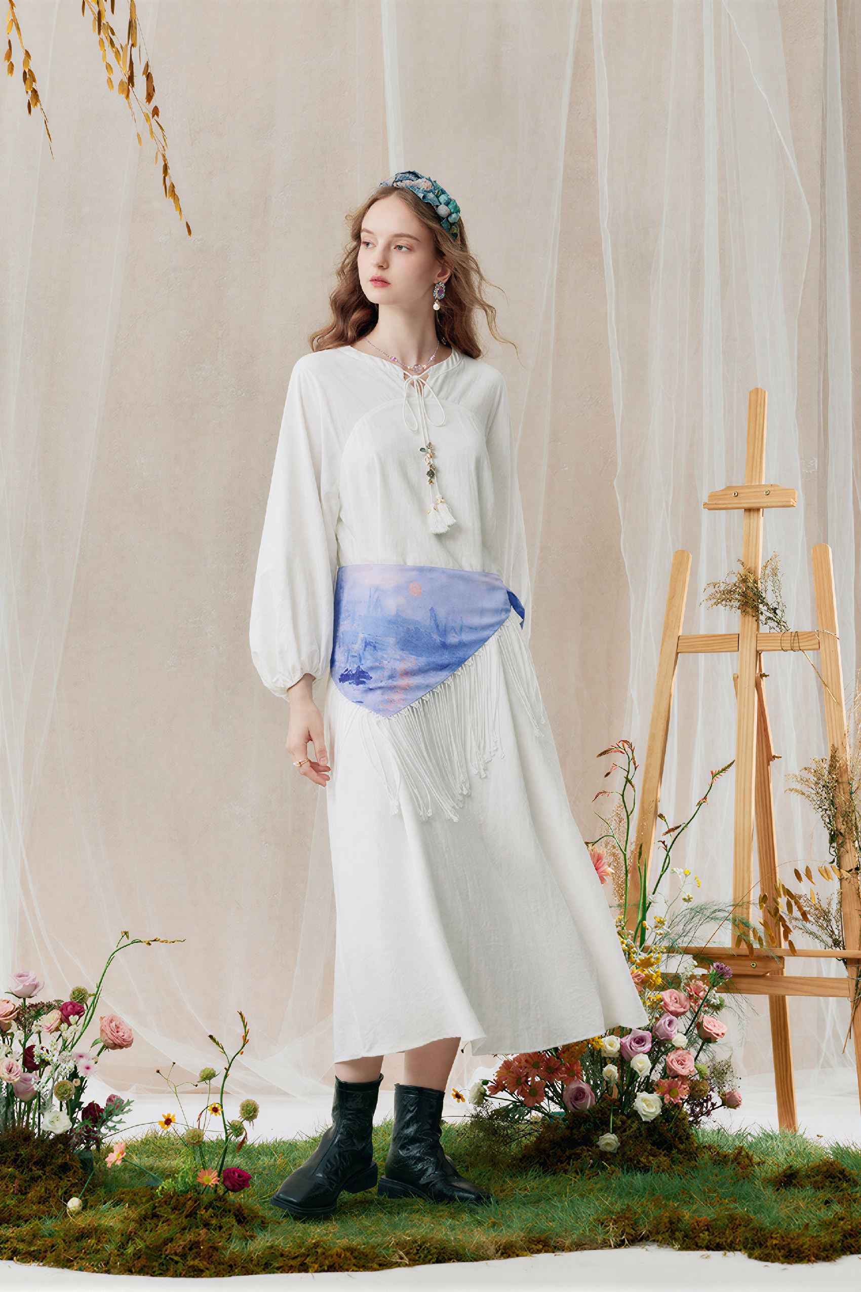 Monet-Inspired Relaxed Maxi Dress