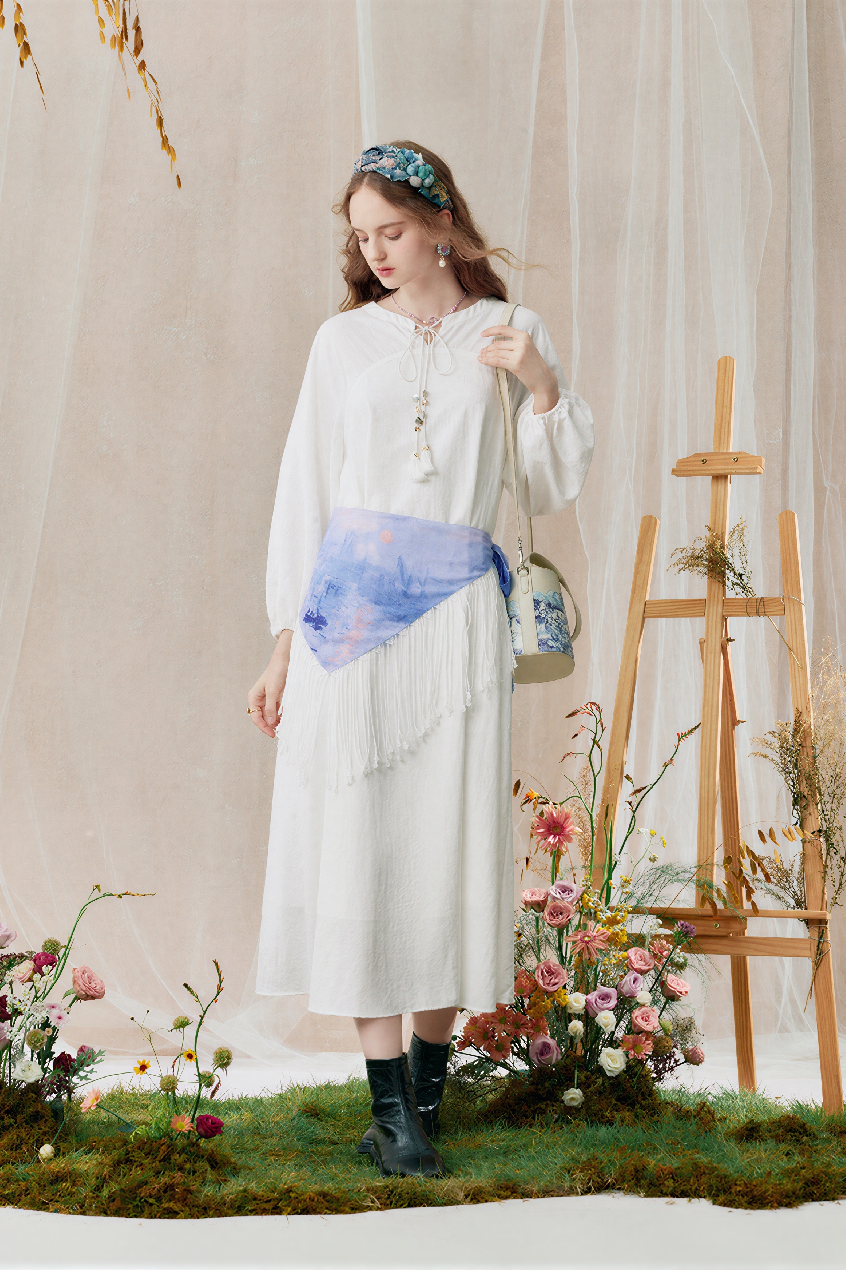 Monet-Inspired Relaxed Maxi Dress