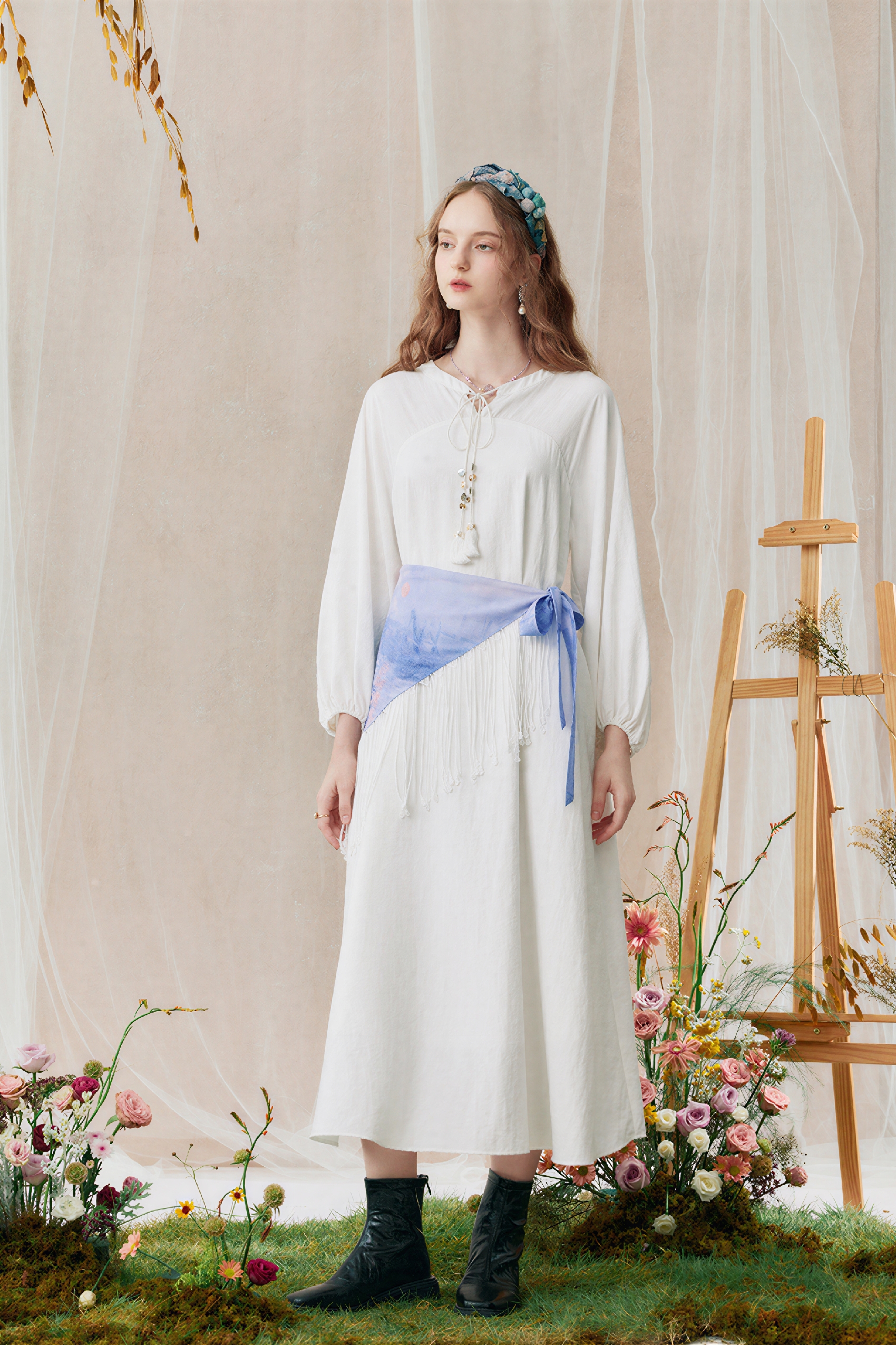 Monet-Inspired Relaxed Maxi Dress