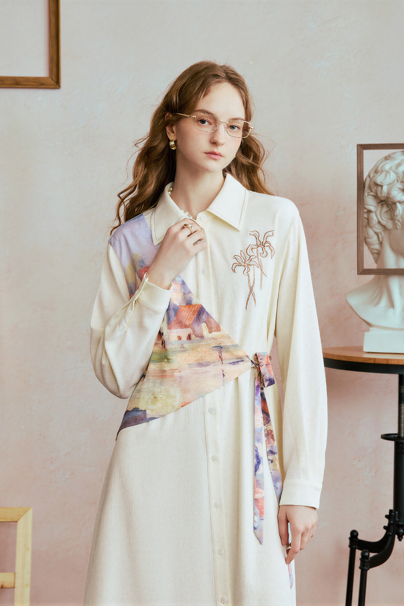 Emerging Artists Series Long-Sleeve Shirt Dress