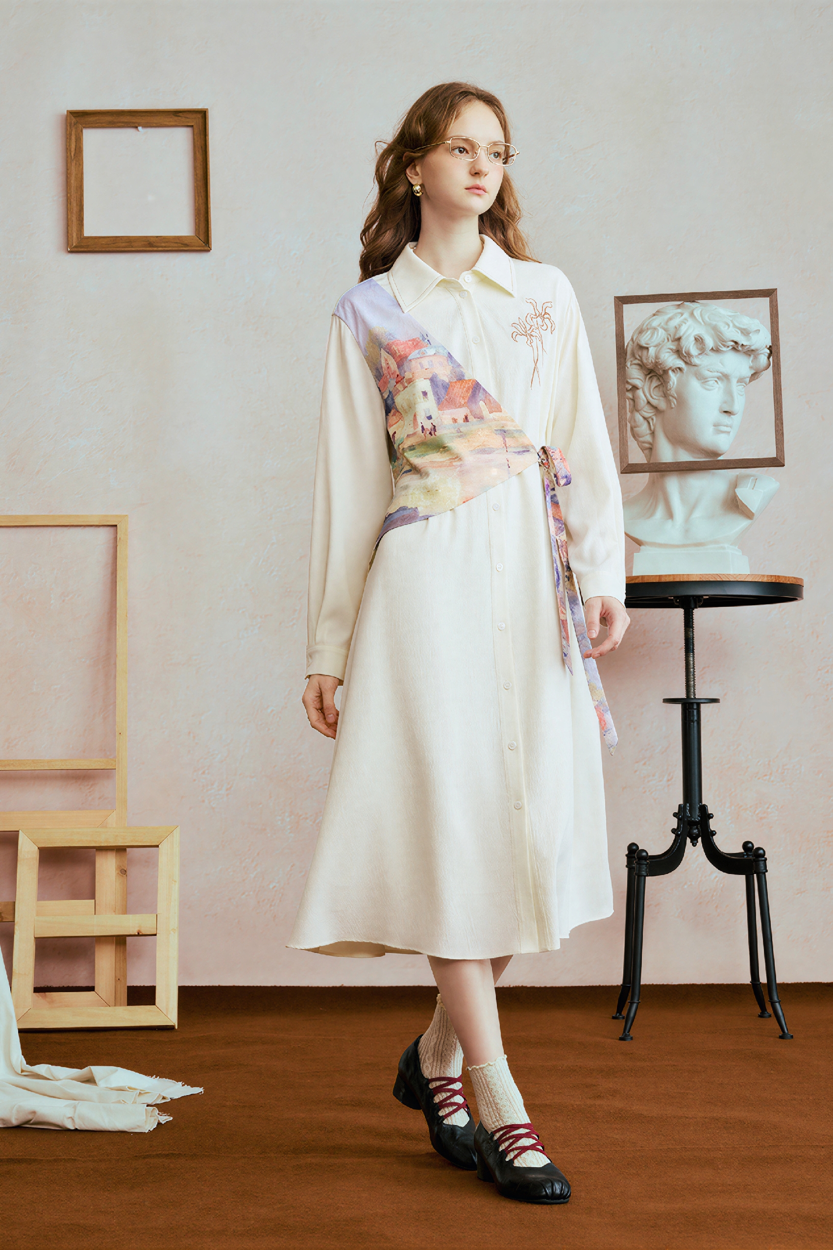 Emerging Artists Series Long-Sleeve Shirt Dress