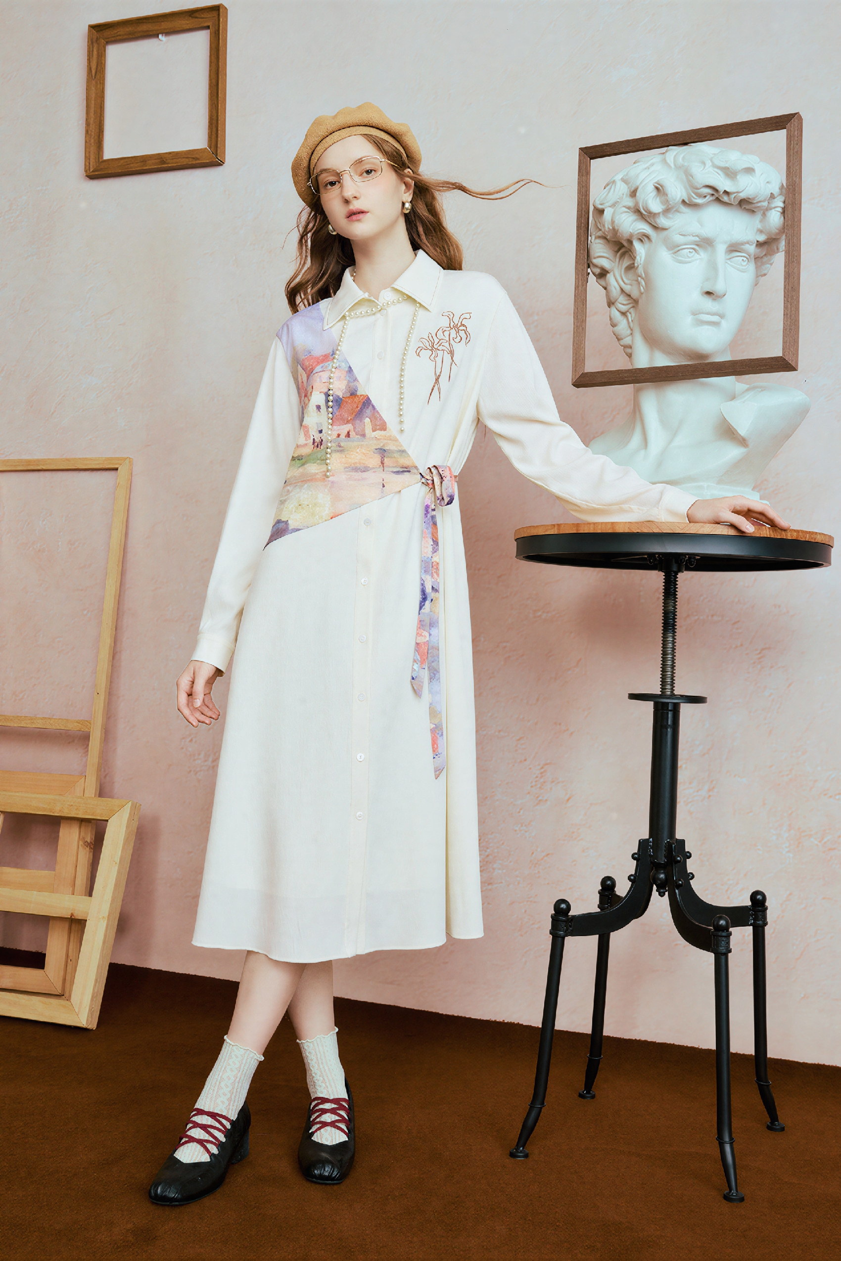 Emerging Artists Series Long-Sleeve Shirt Dress
