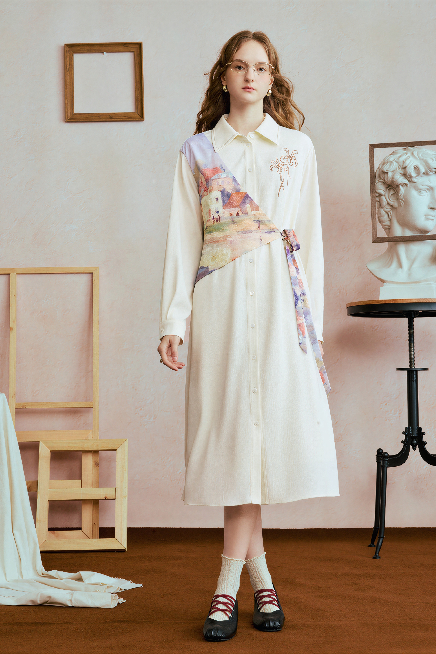 Emerging Artists Series Long-Sleeve Shirt Dress