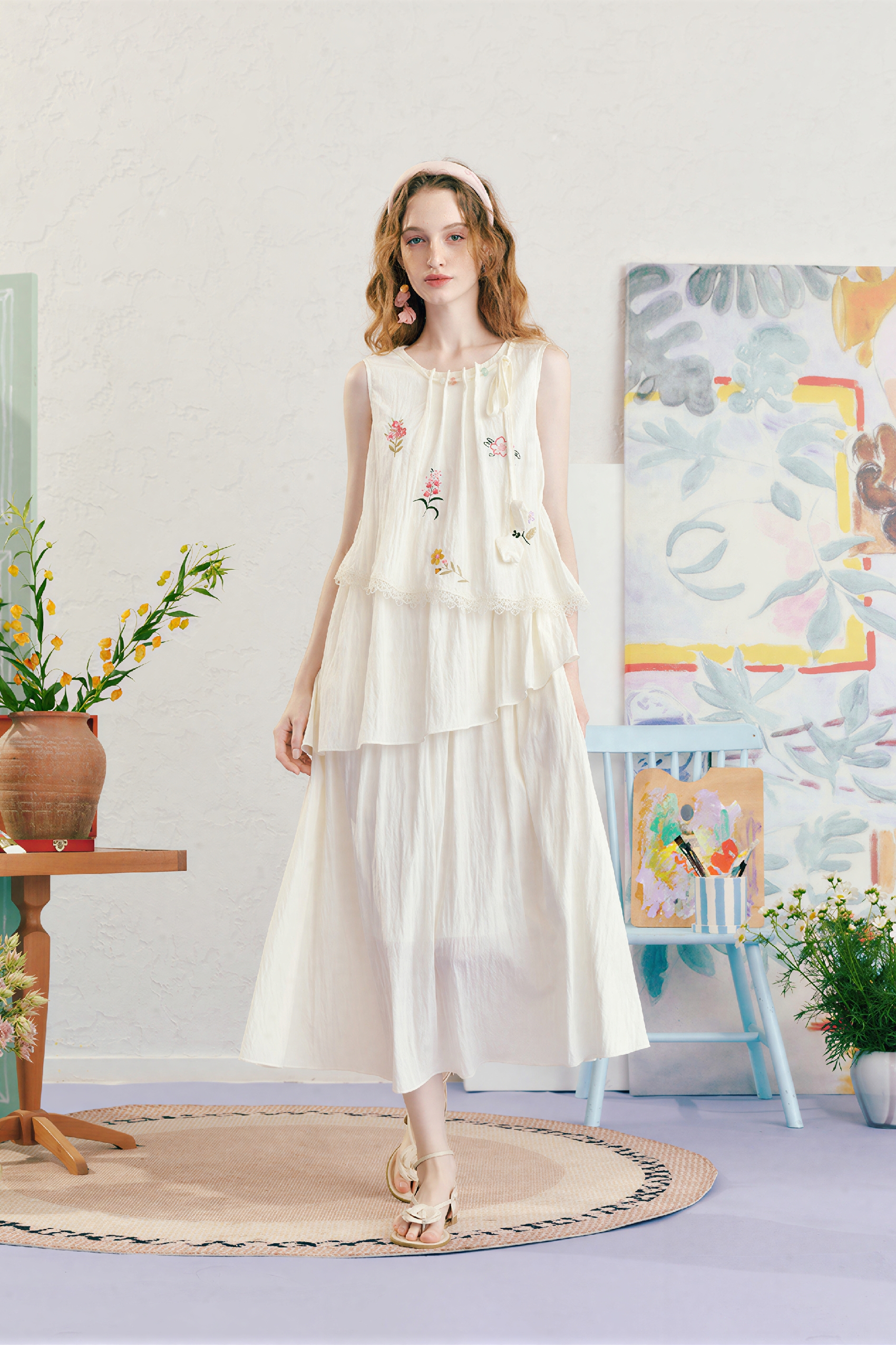 French Sleeveless Tank Dress