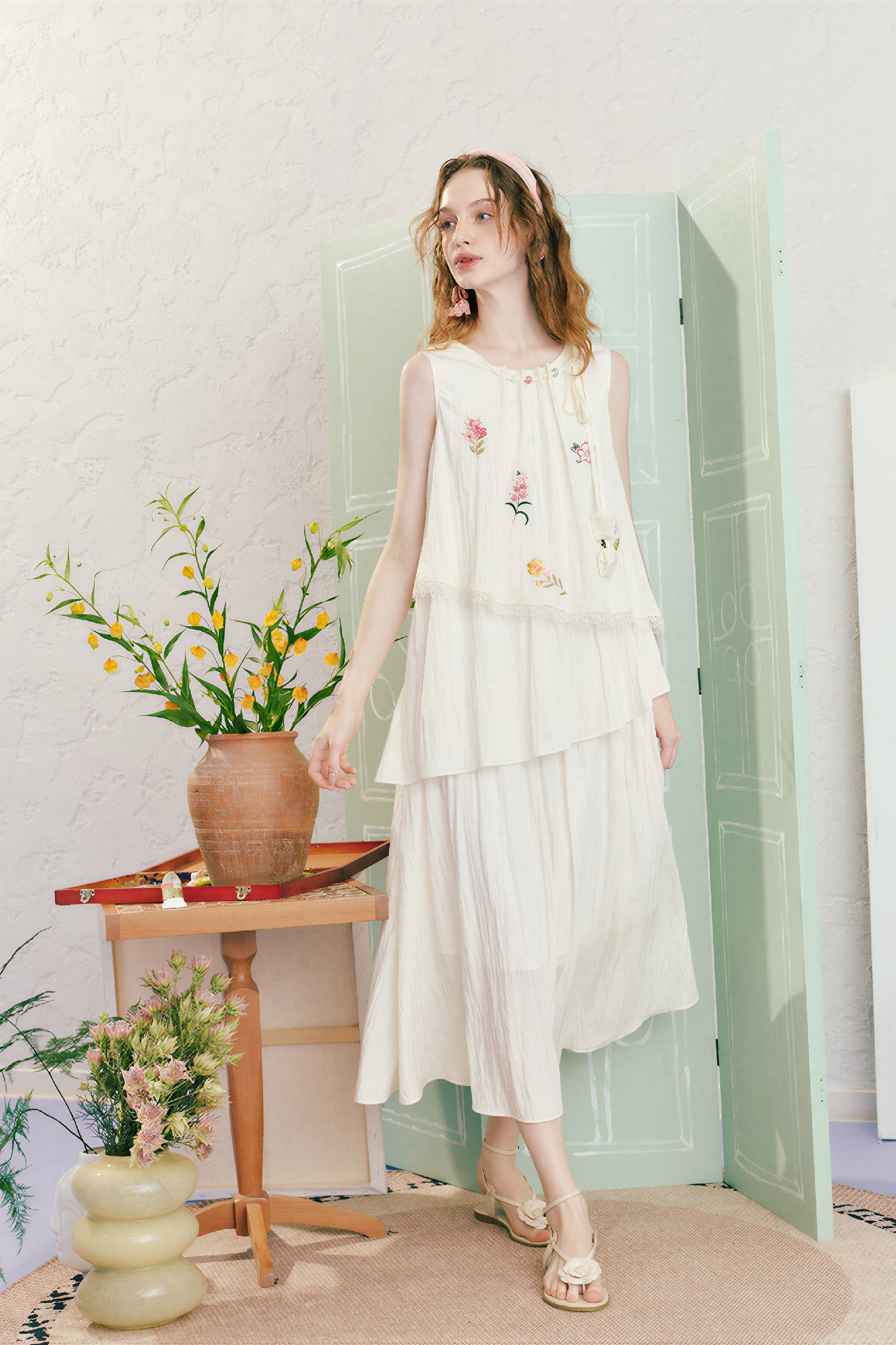 French Sleeveless Tank Dress