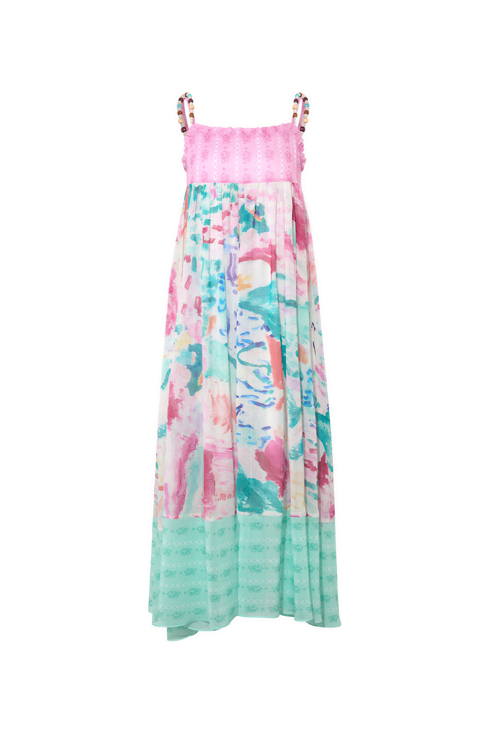 Matisse-Inspired Relaxed Sleeveless Maxi Dress