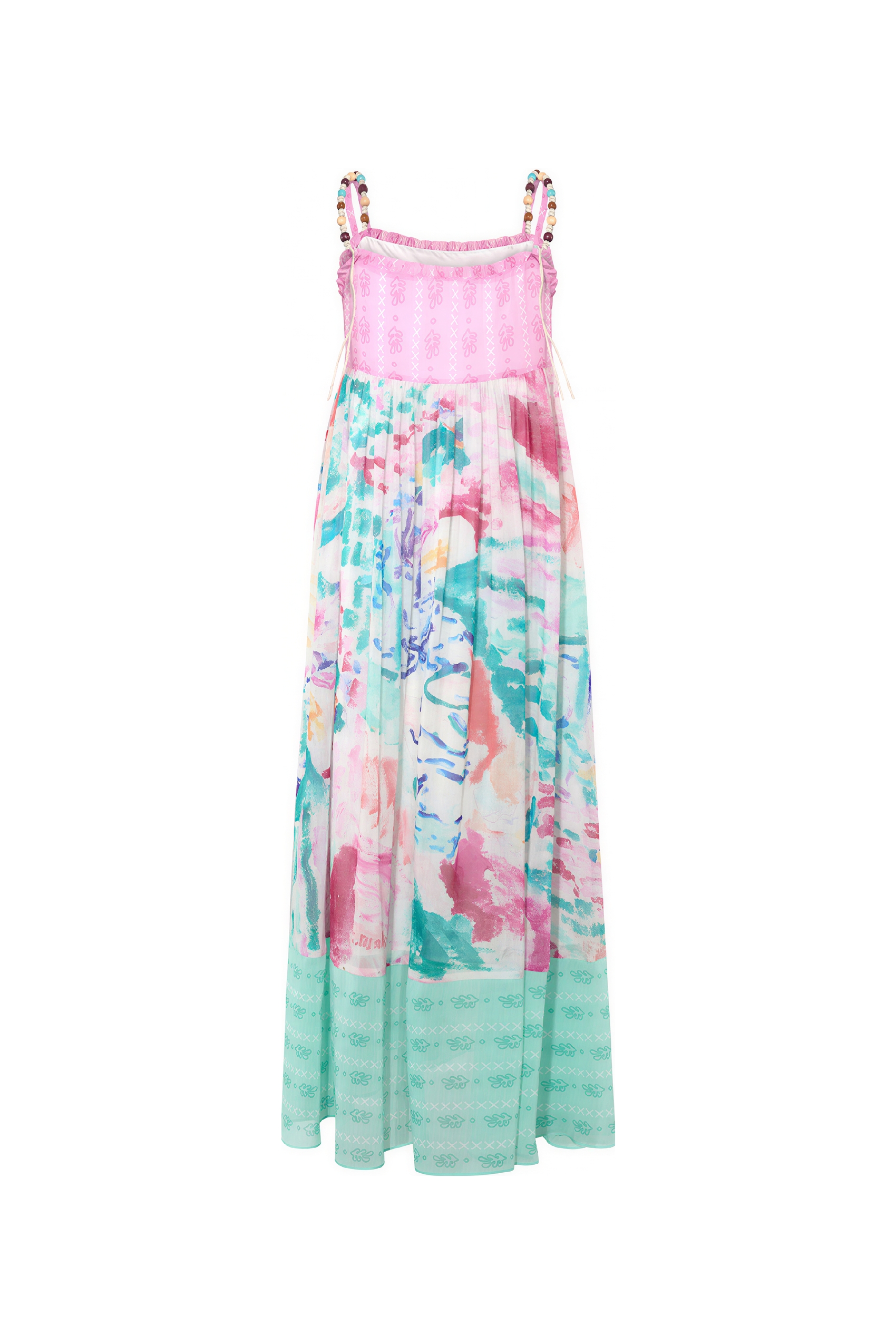 Matisse-Inspired Relaxed Sleeveless Maxi Dress