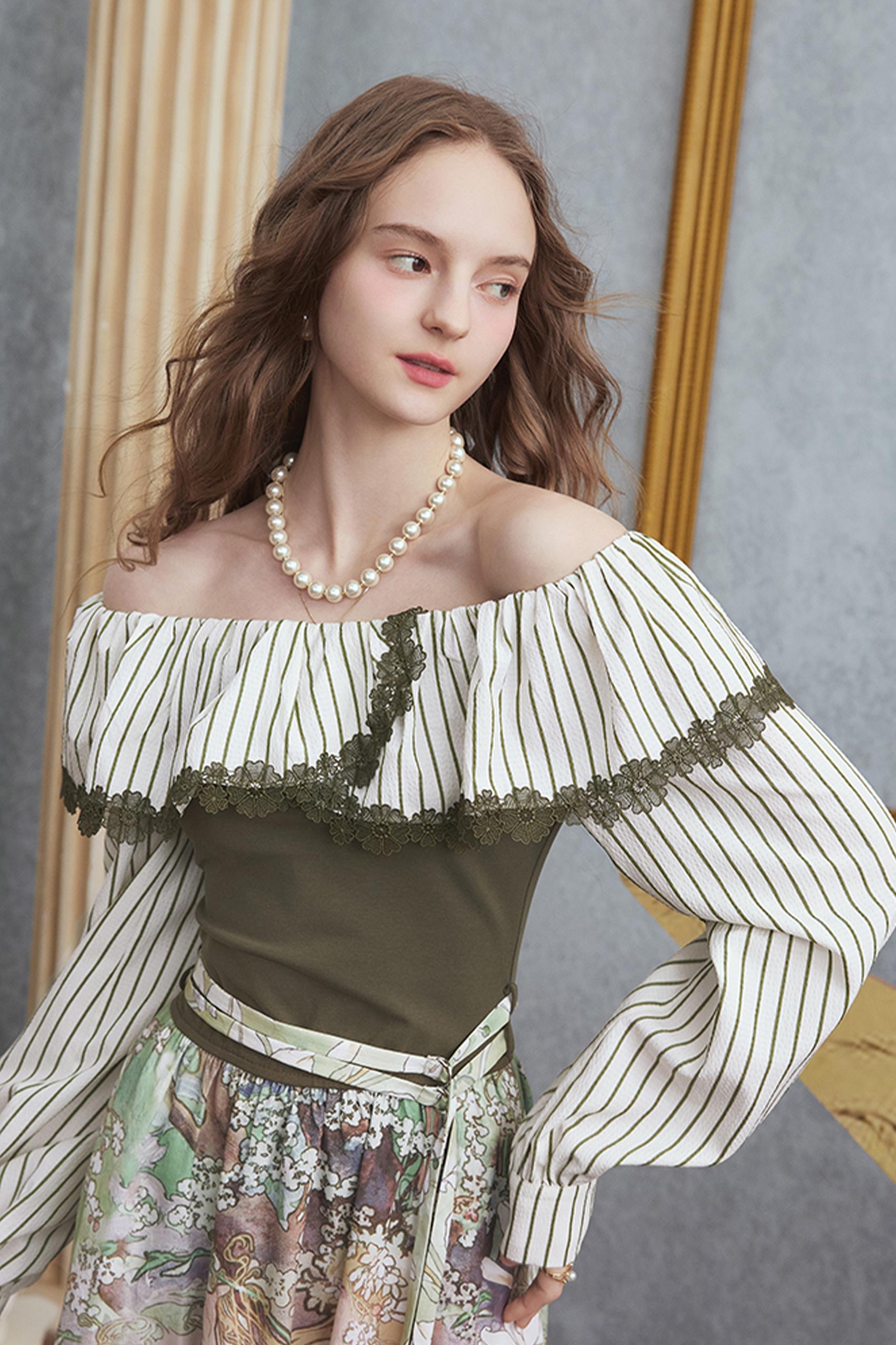 Monet-Inspired French Waist-Cinching Dress | LYONSENS Women's Fashion