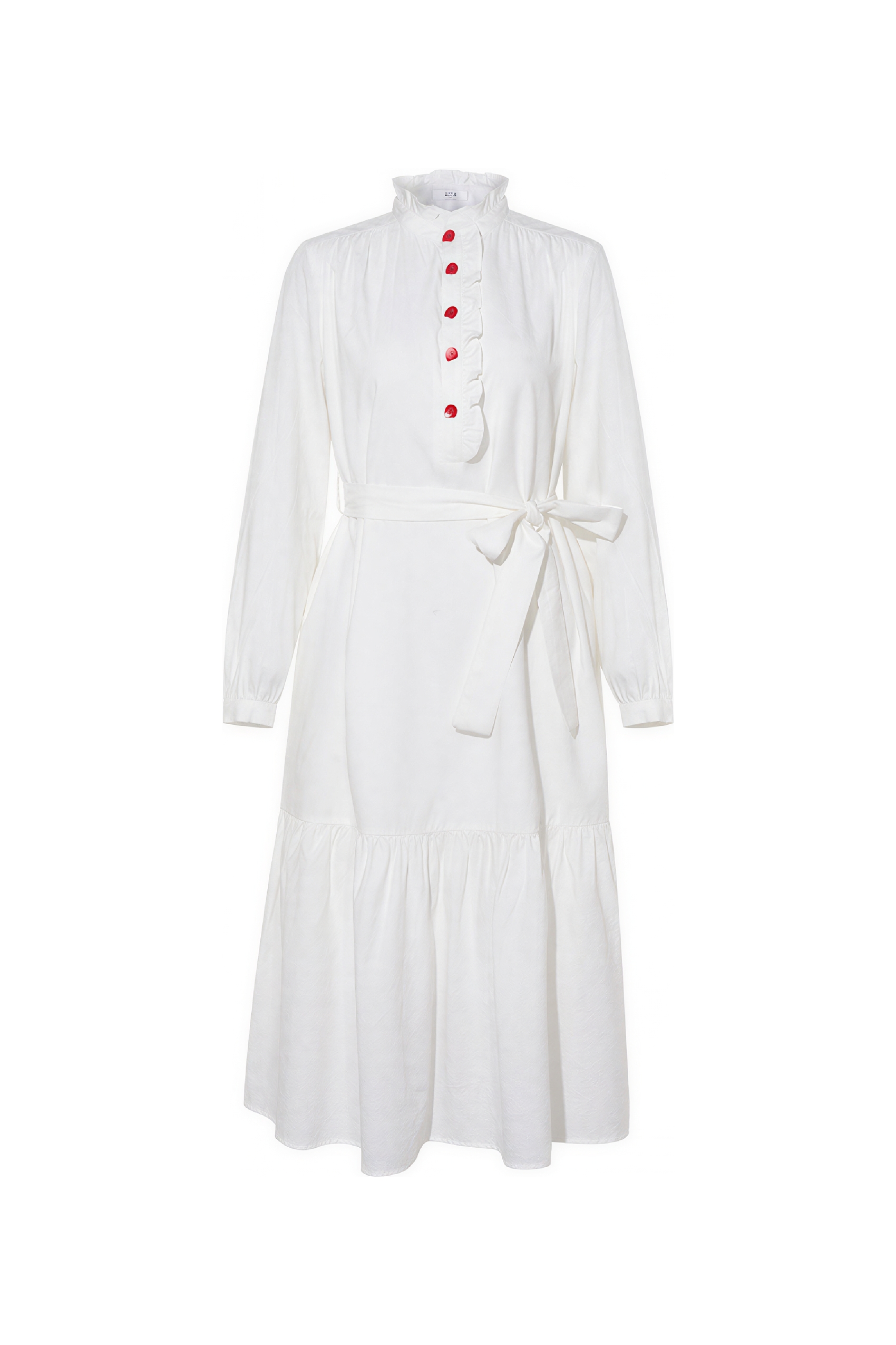 White Color-Block A-Line Designer Dress