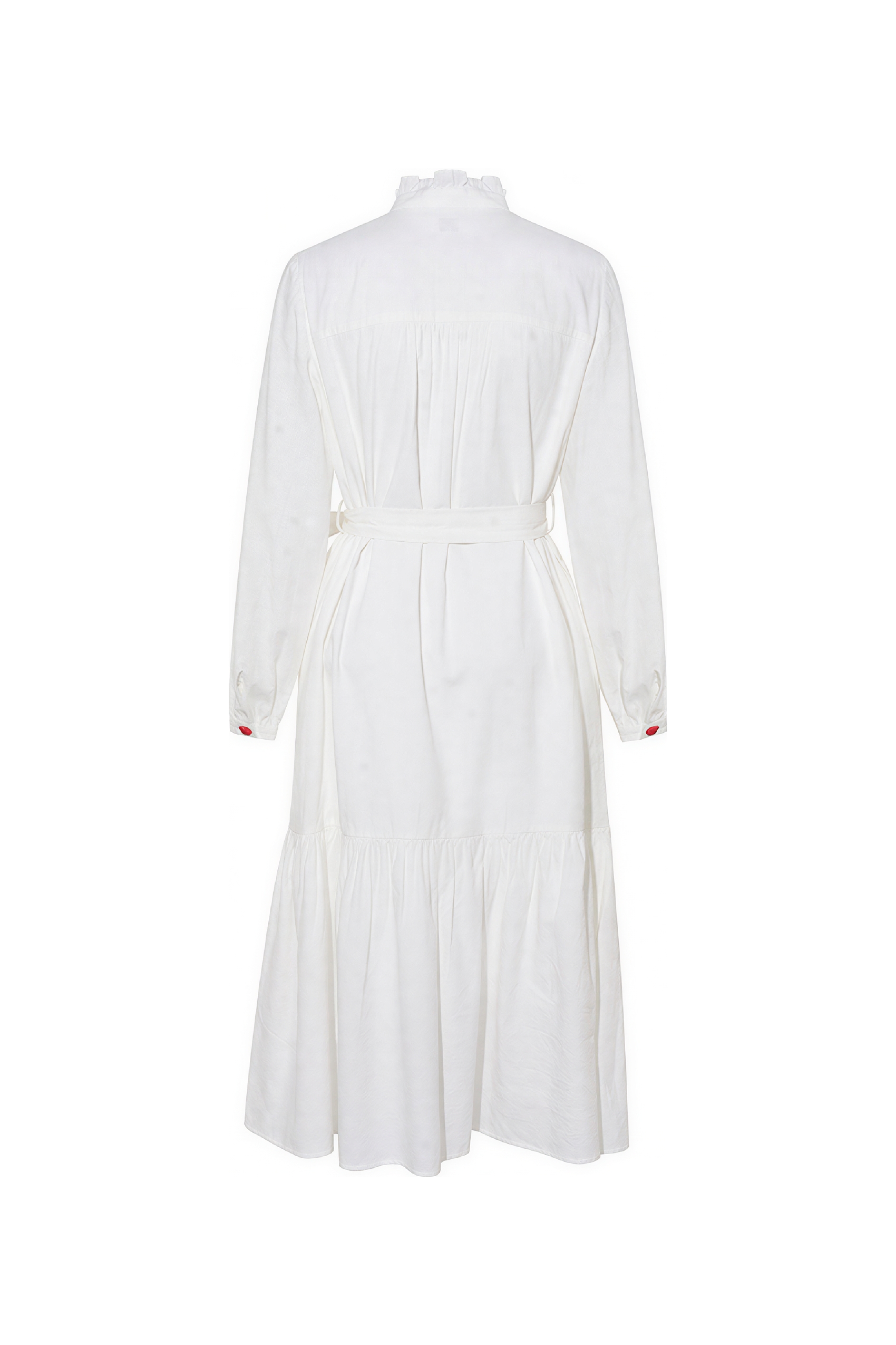 White Color-Block A-Line Designer Dress