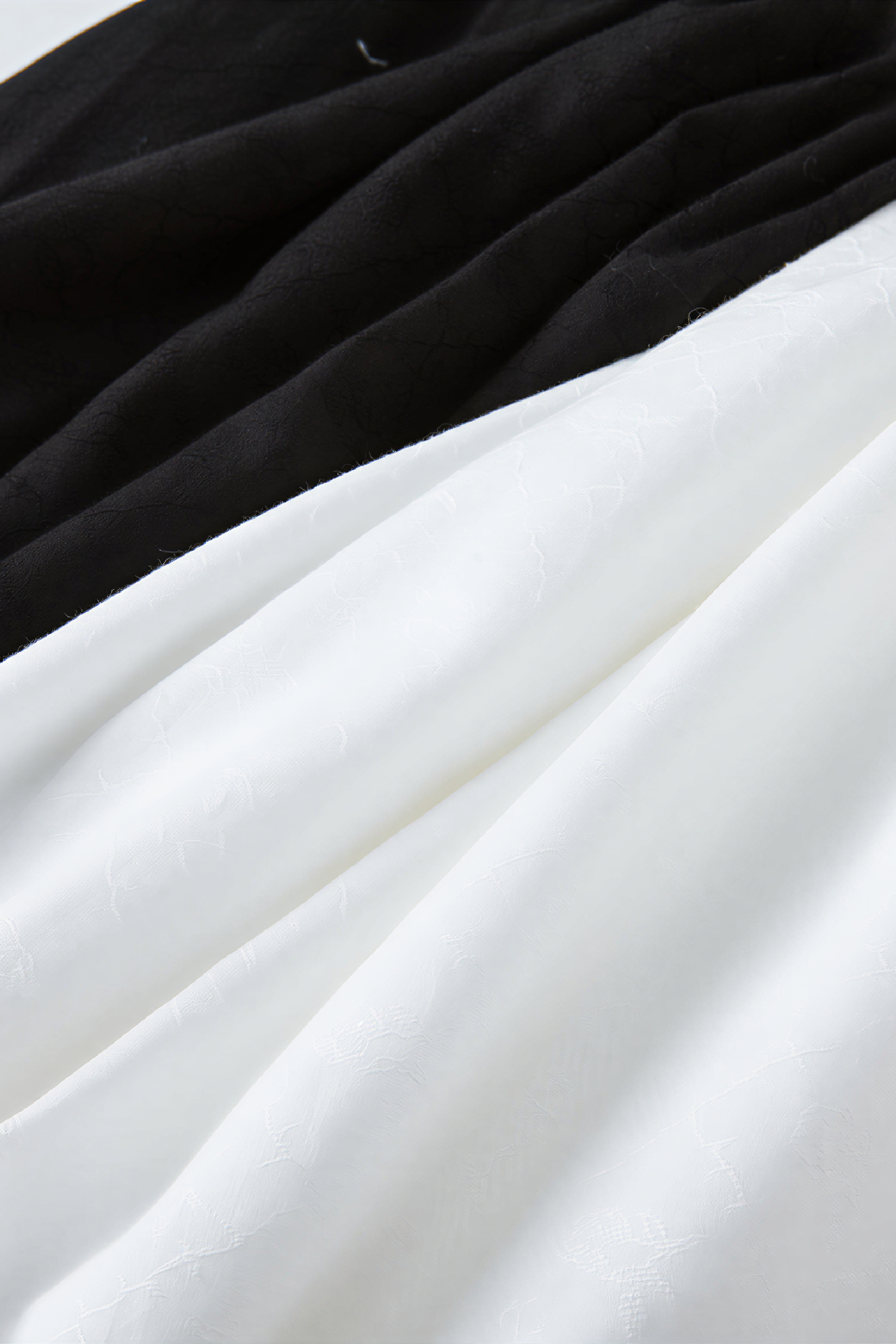 White Color-Block A-Line Designer Dress